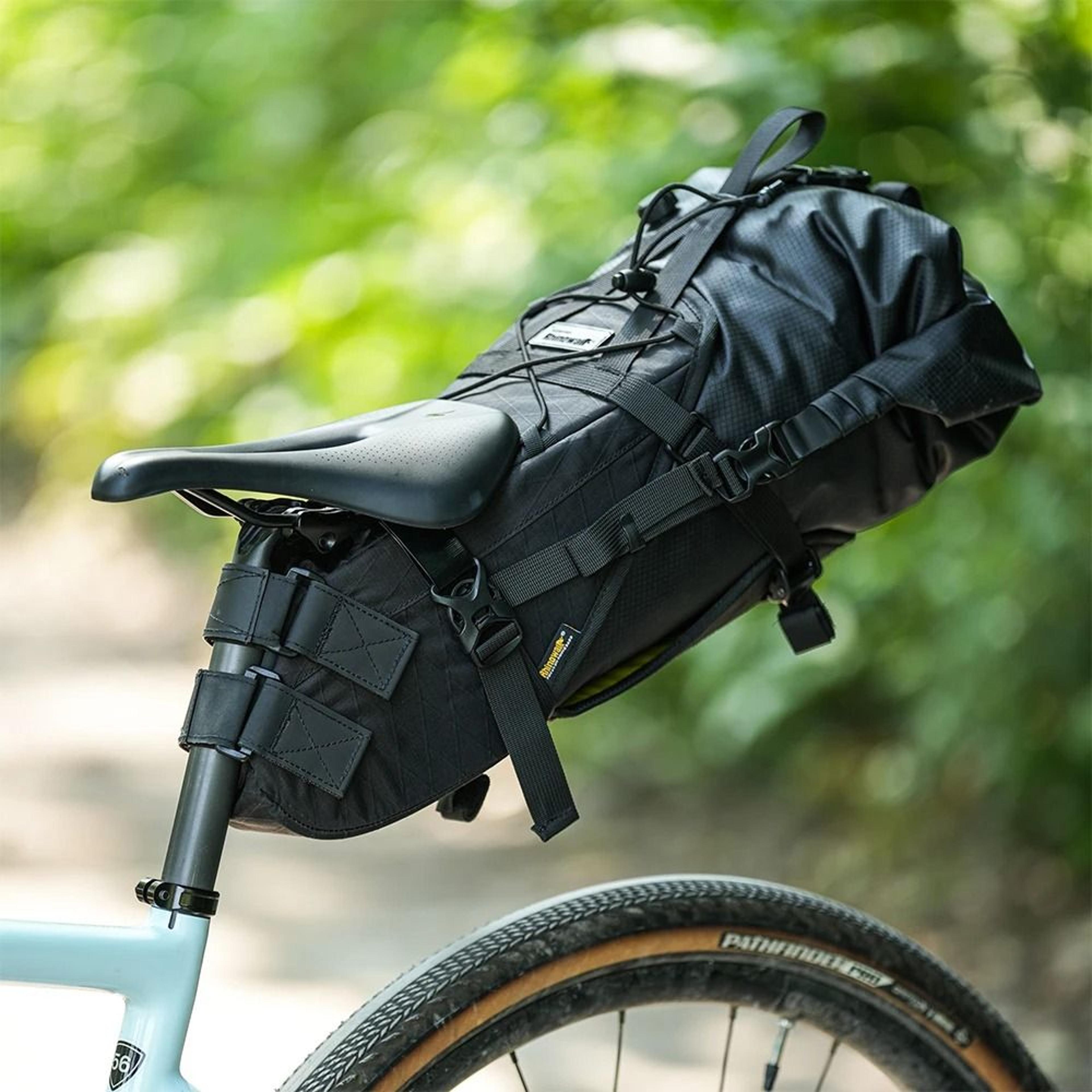 14l waterproof bike saddle bag with removable dry bag