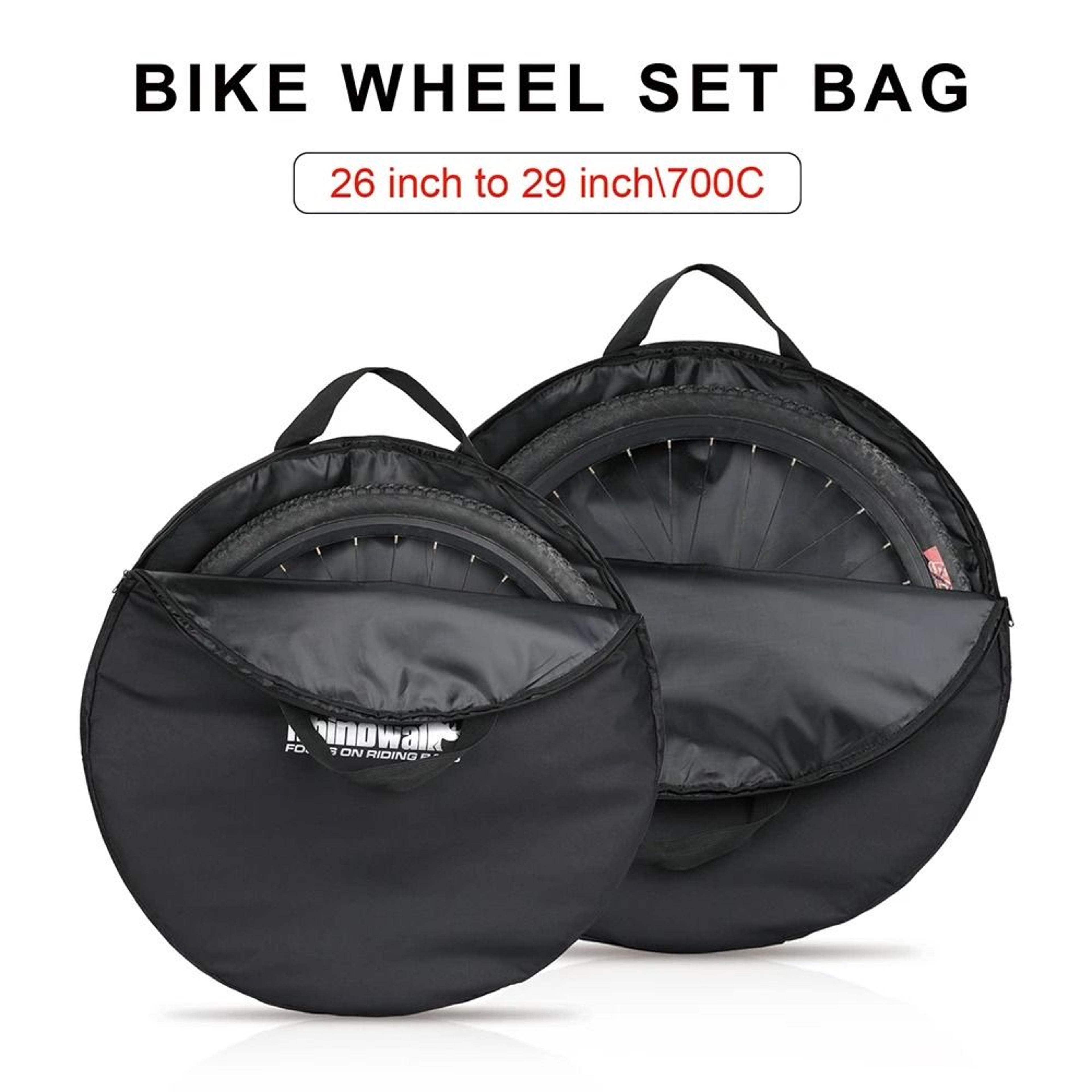 padded bicycle wheel bag for 26–29 inch and 700c wheels