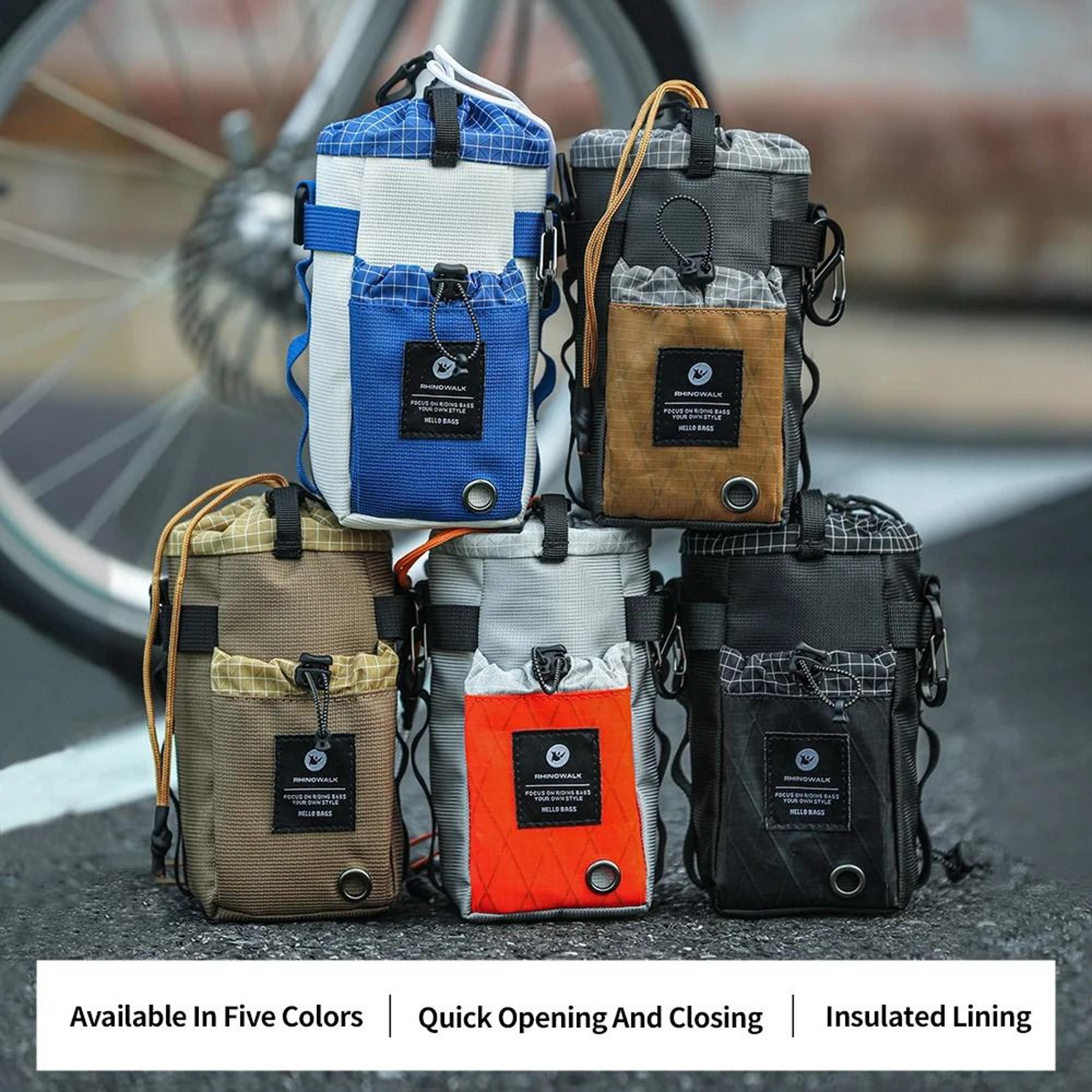 1l bike water bottle bag insulated handlebar cup holder