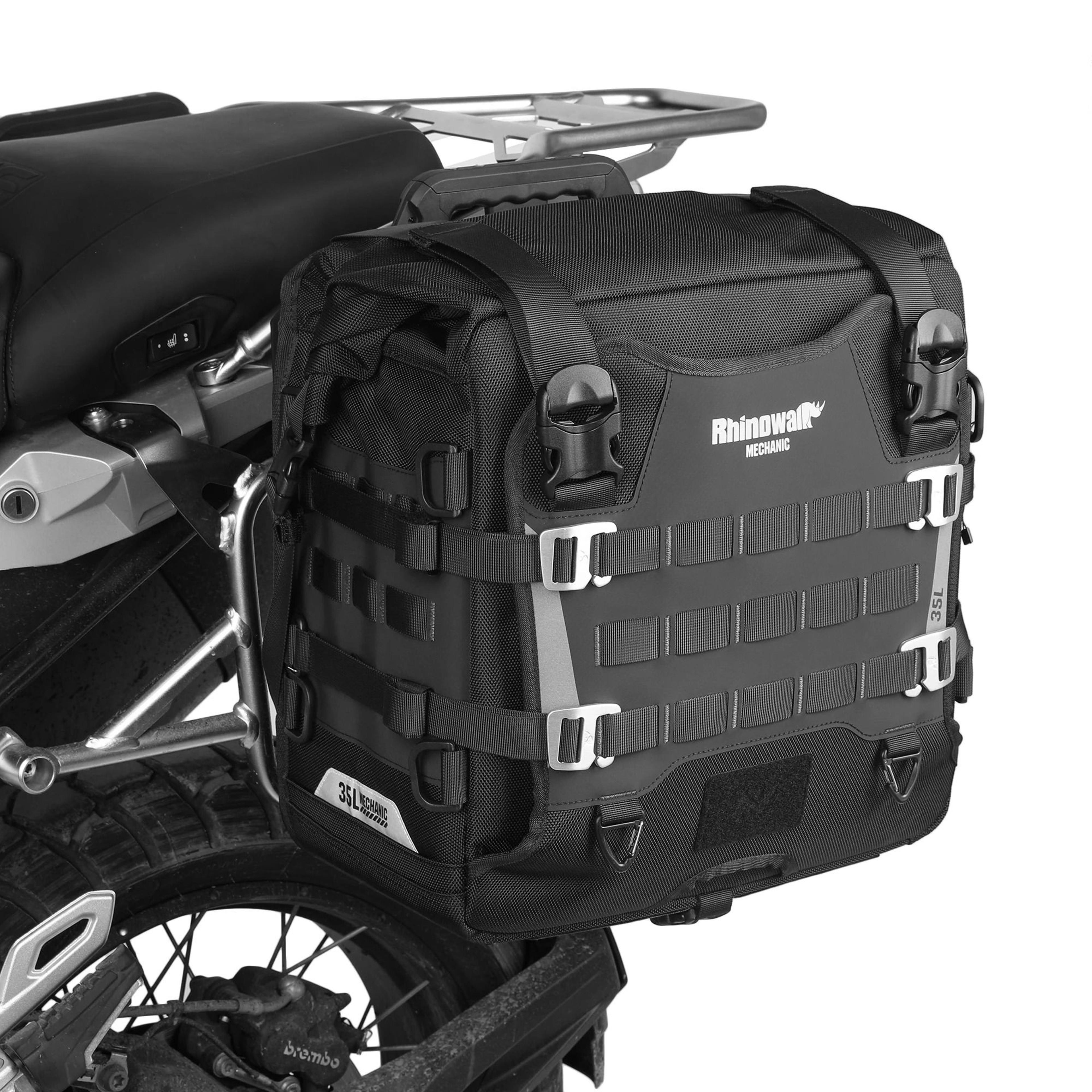 35l motorcycle pannier bag quick release waterproof side luggage