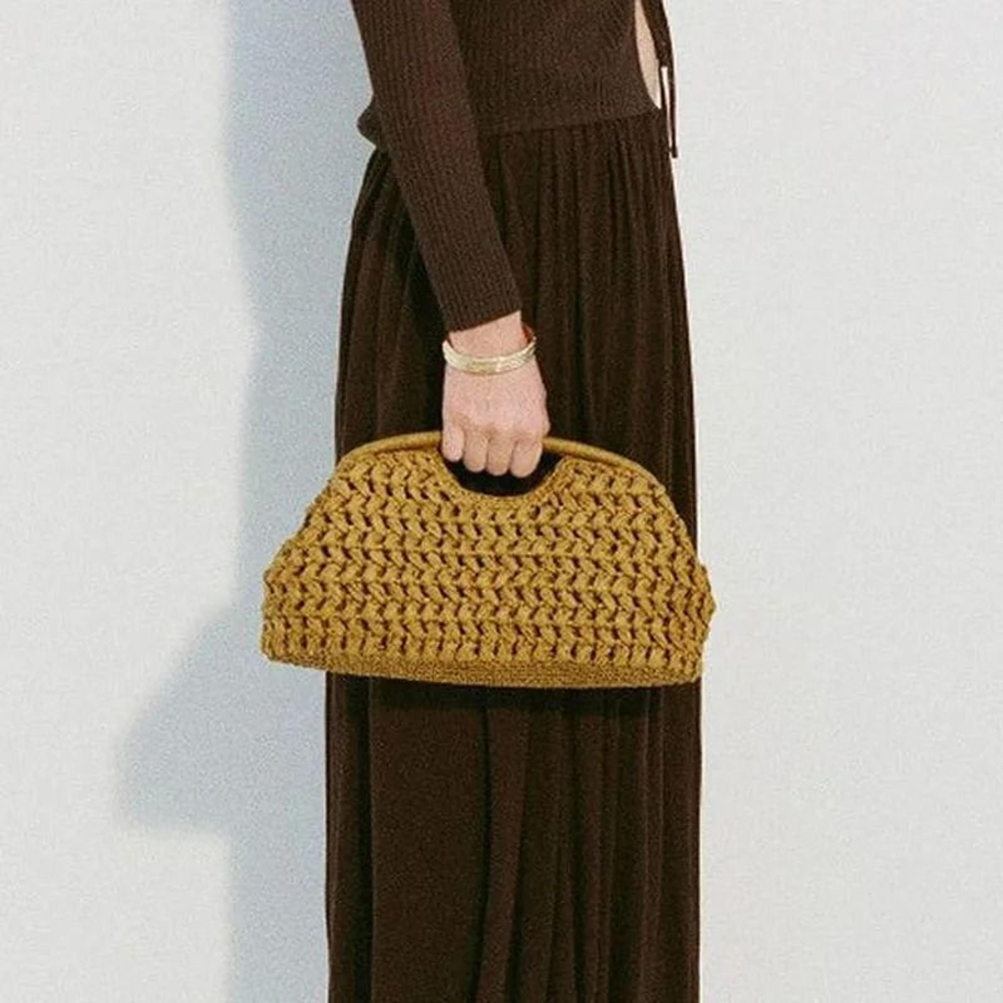 womens raffia clutch bag elegant straw woven summer handbag