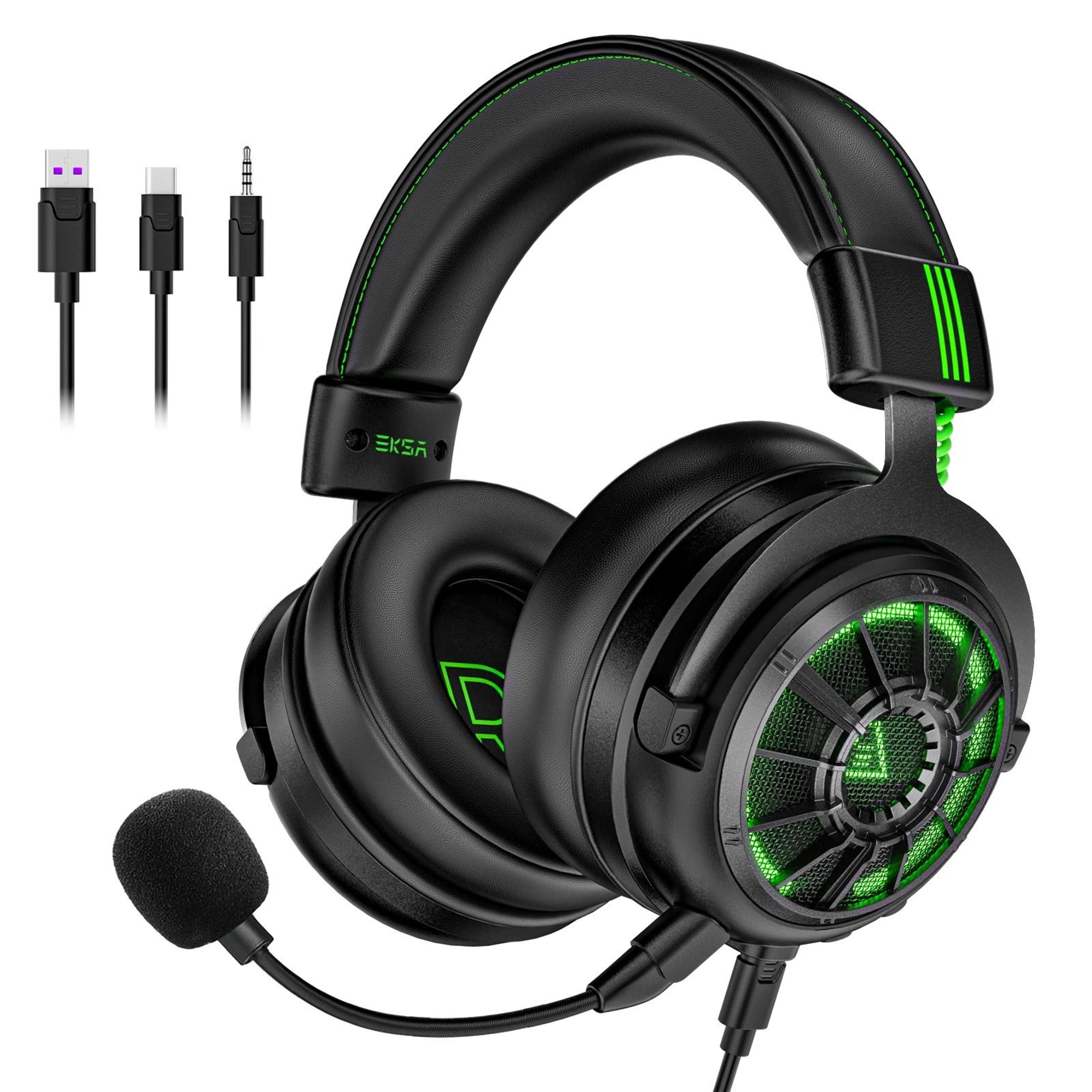 7.1 surround gaming headset 50mm drivers enc mic usb c and 3.5mm