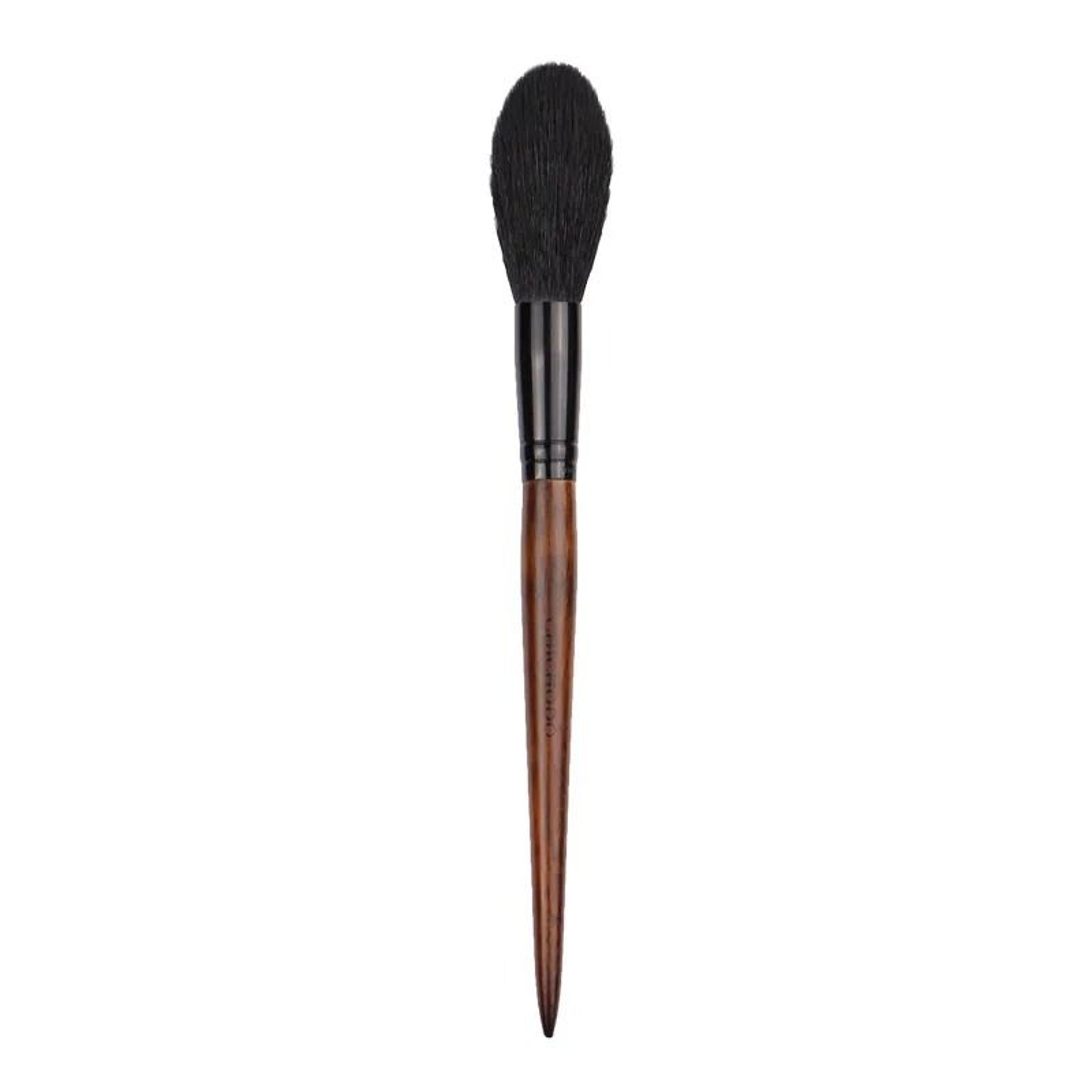 professional goat hair buffing brush wood handle blush powder contour brush