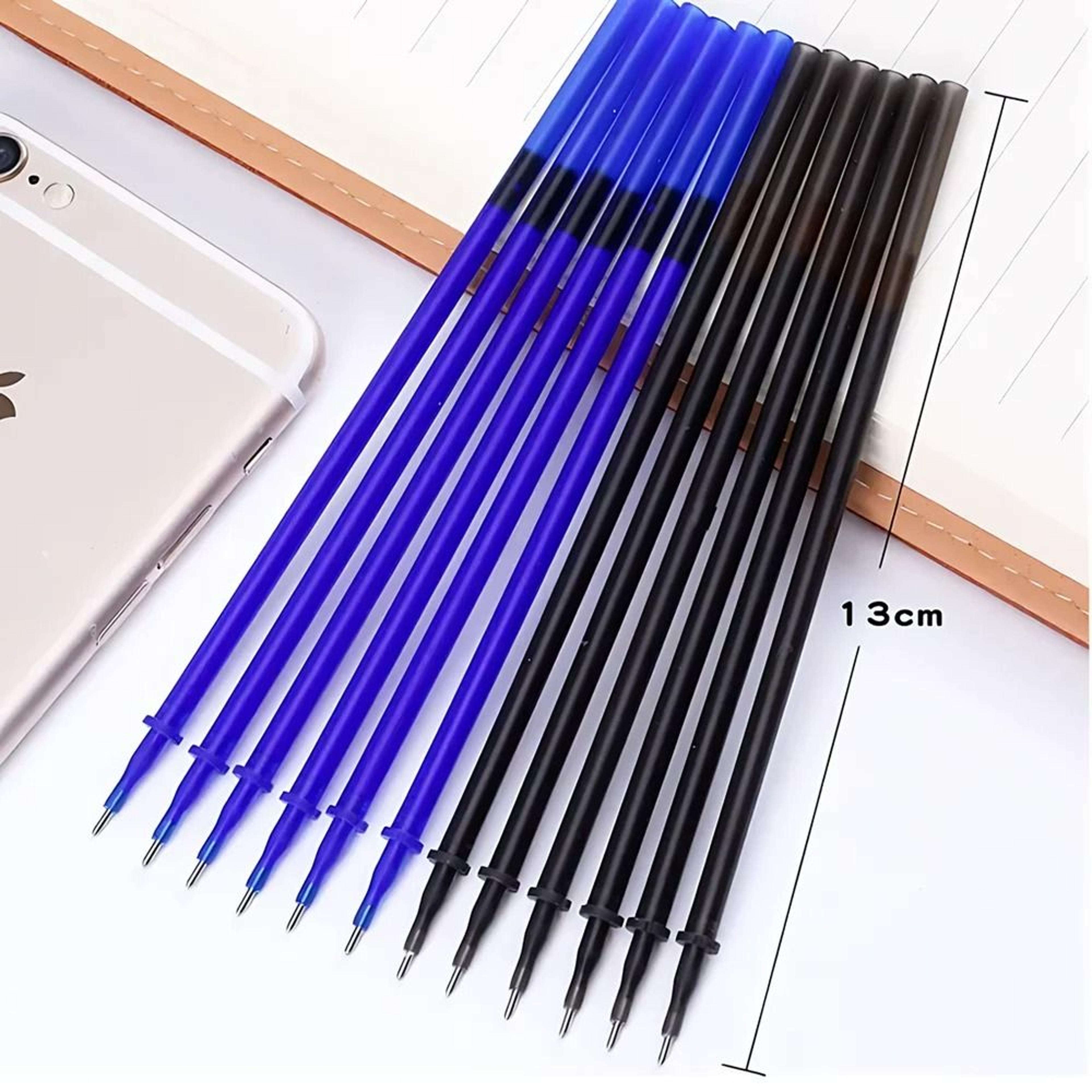 3 pc erasable gel pen set 0.5mm pens 50 refills and 2 erasers