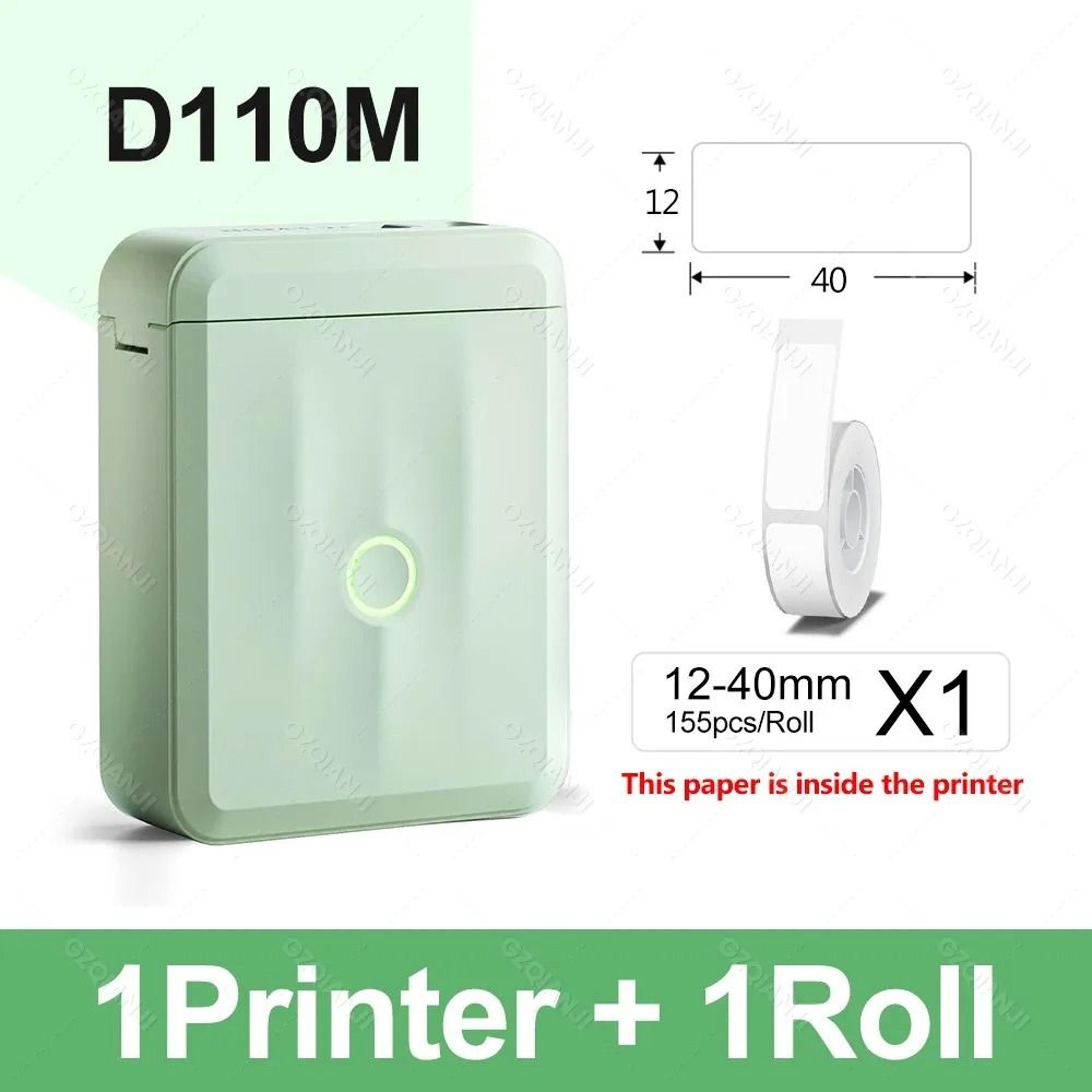d110 mini bluetooth label maker – portable wireless inkless sticker printer