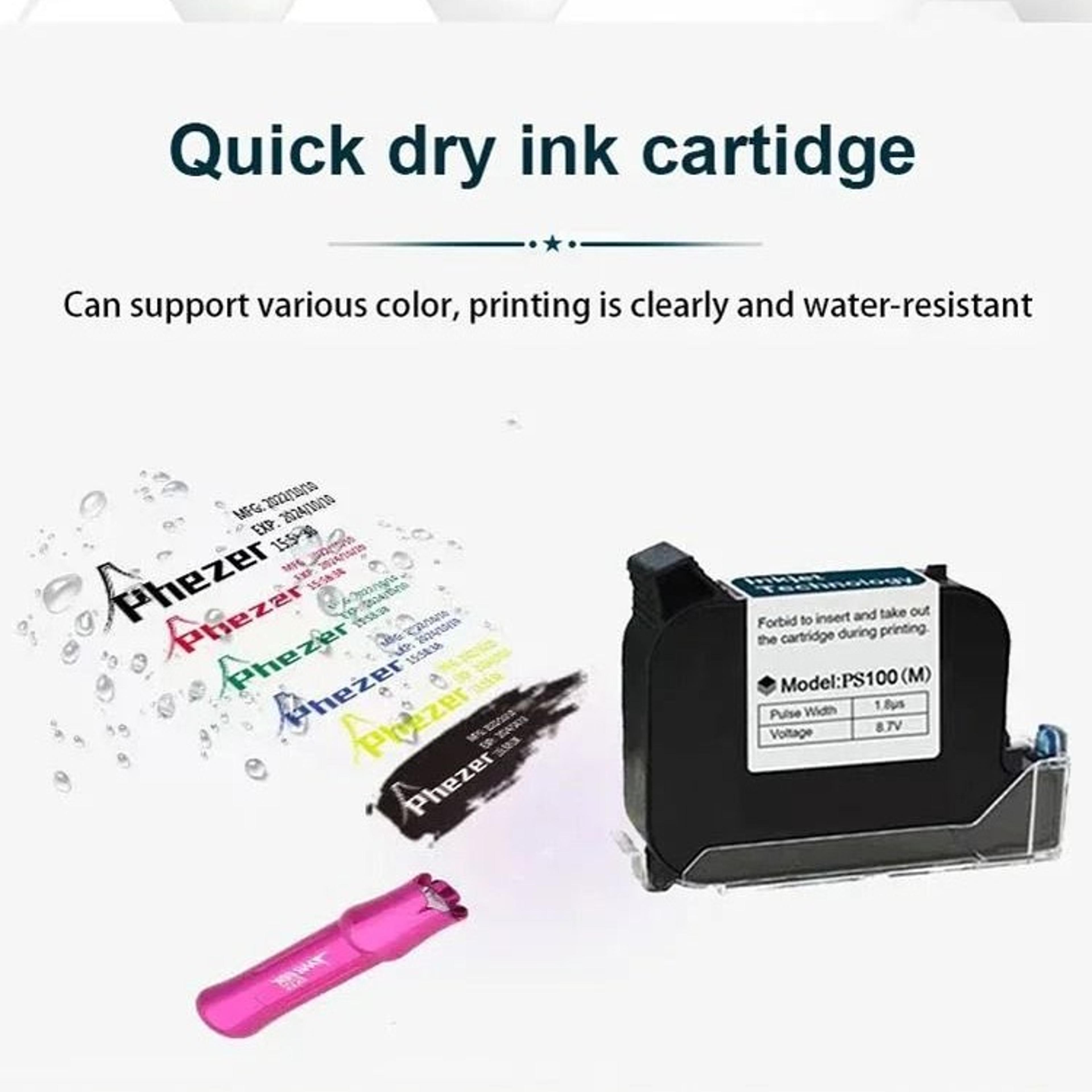 portable handheld inkjet printer – 12.7mm/25.4mm date and barcode coding machine