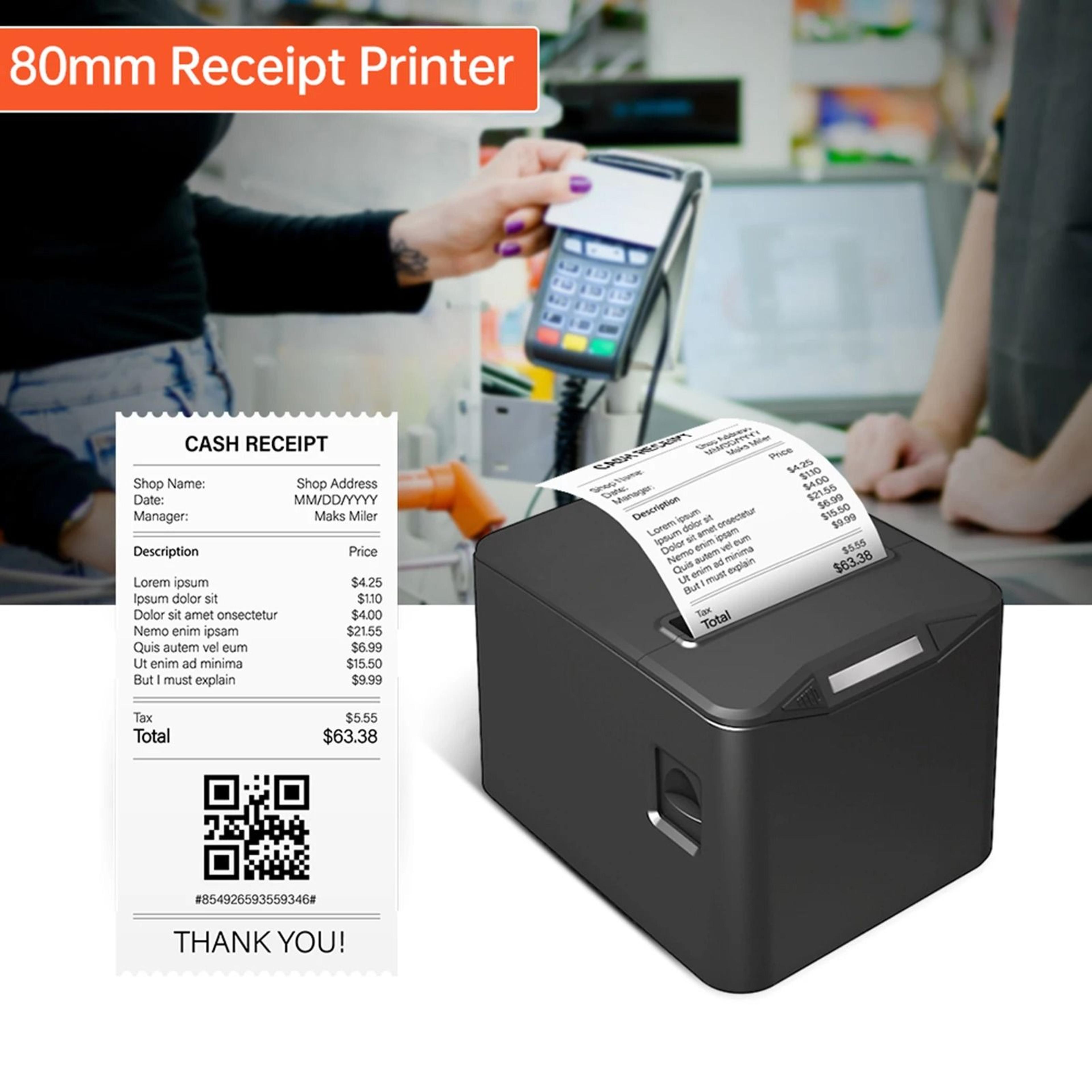 swifttill 80mm pos receipt printer – high-speed thermal printer with auto cutter