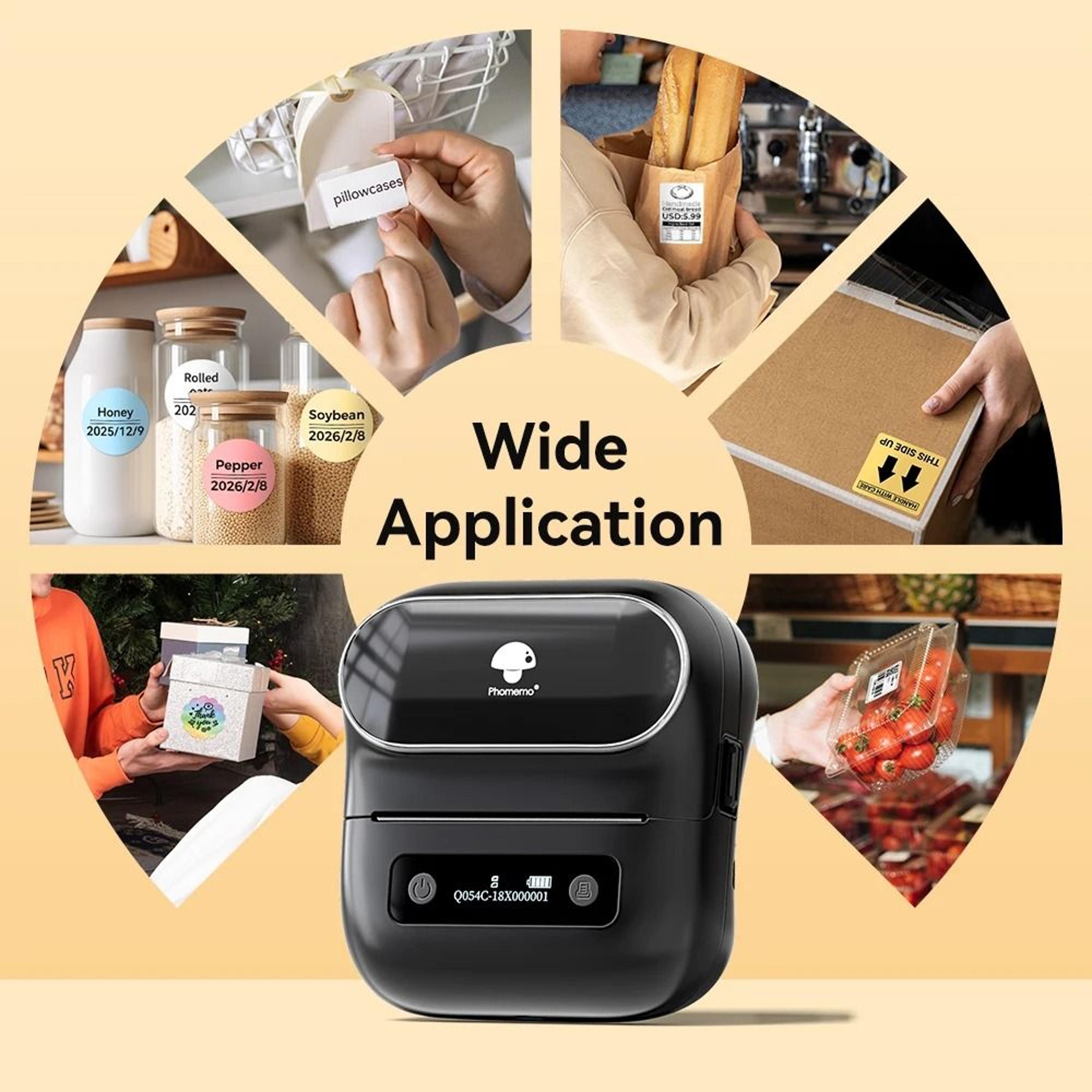 price perfect wireless label maker – bluetooth barcode and thermal sticker printer