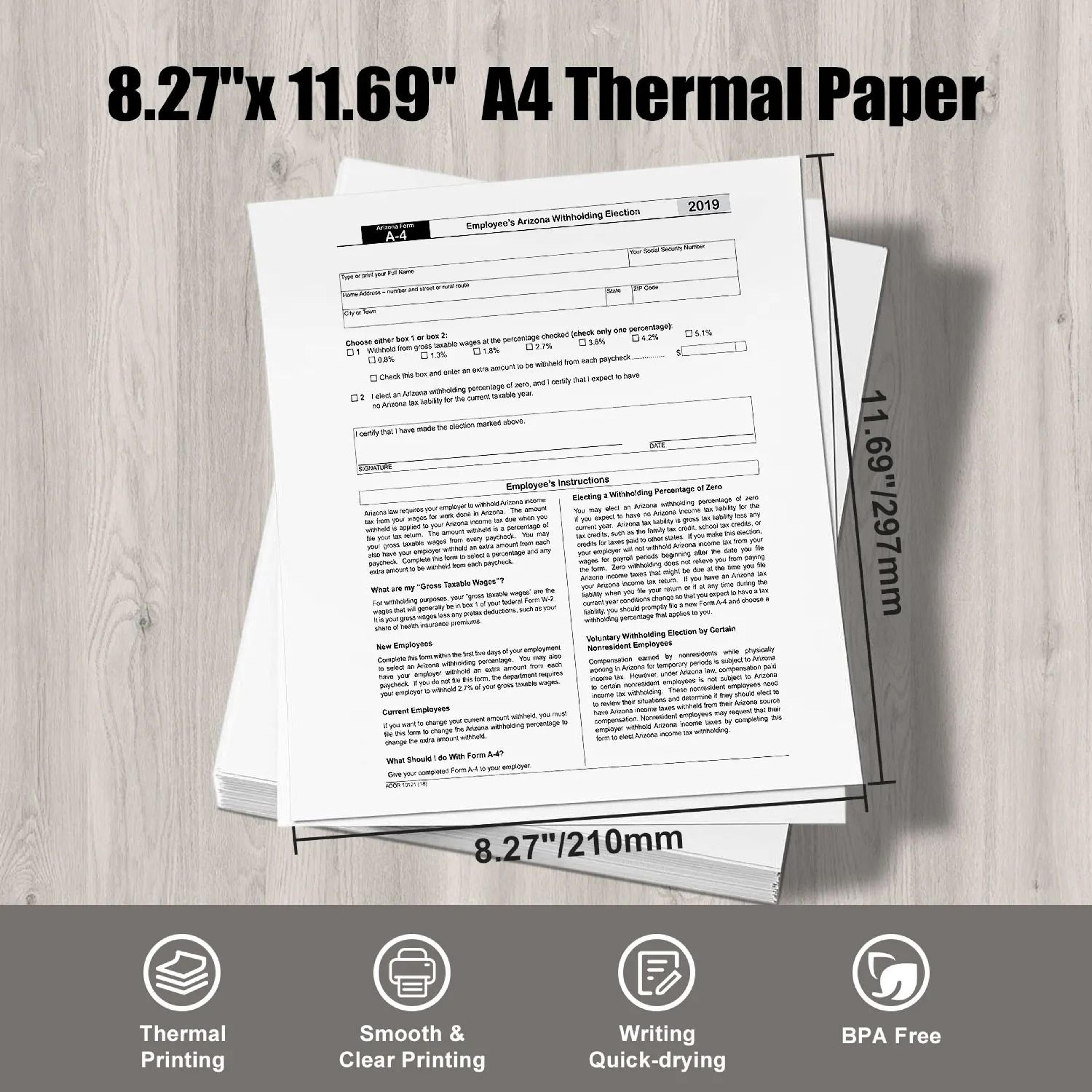 200 Sheets A4 Thermal Printing Paper For Clear Inkless Printing 1