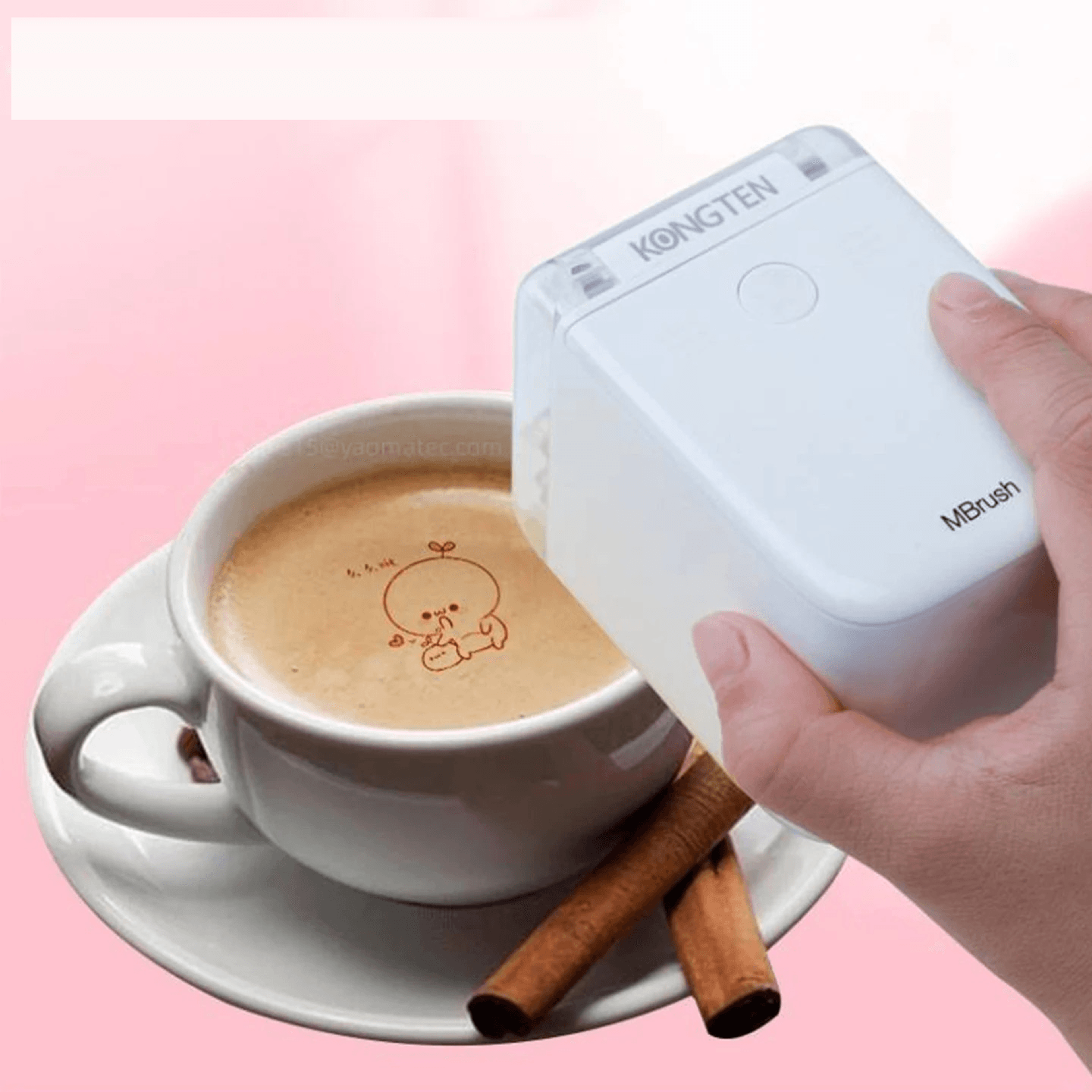 mini handheld color food printer for coffee art and creative designs