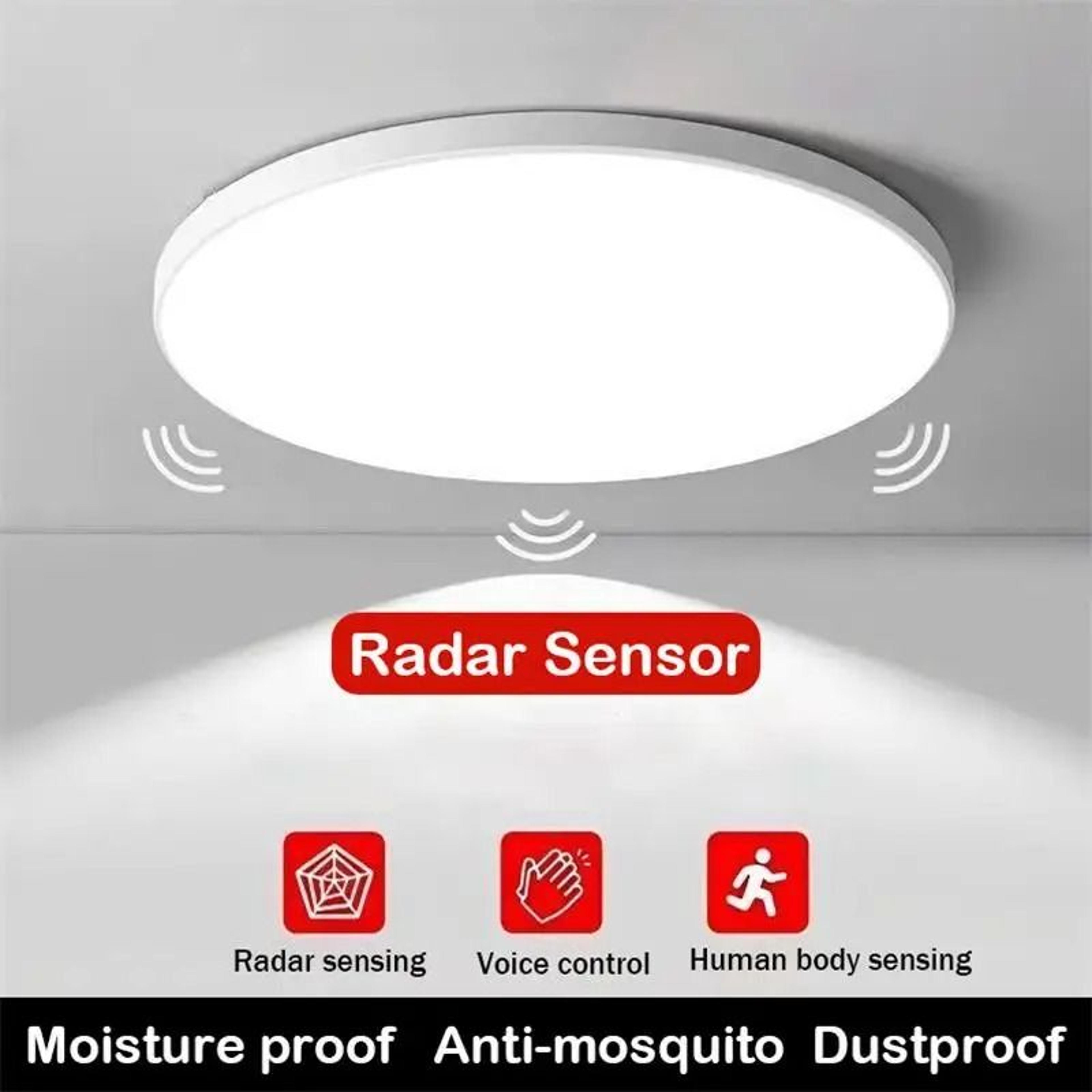 smart led radar motion sensor ceiling light for hallways and stairs