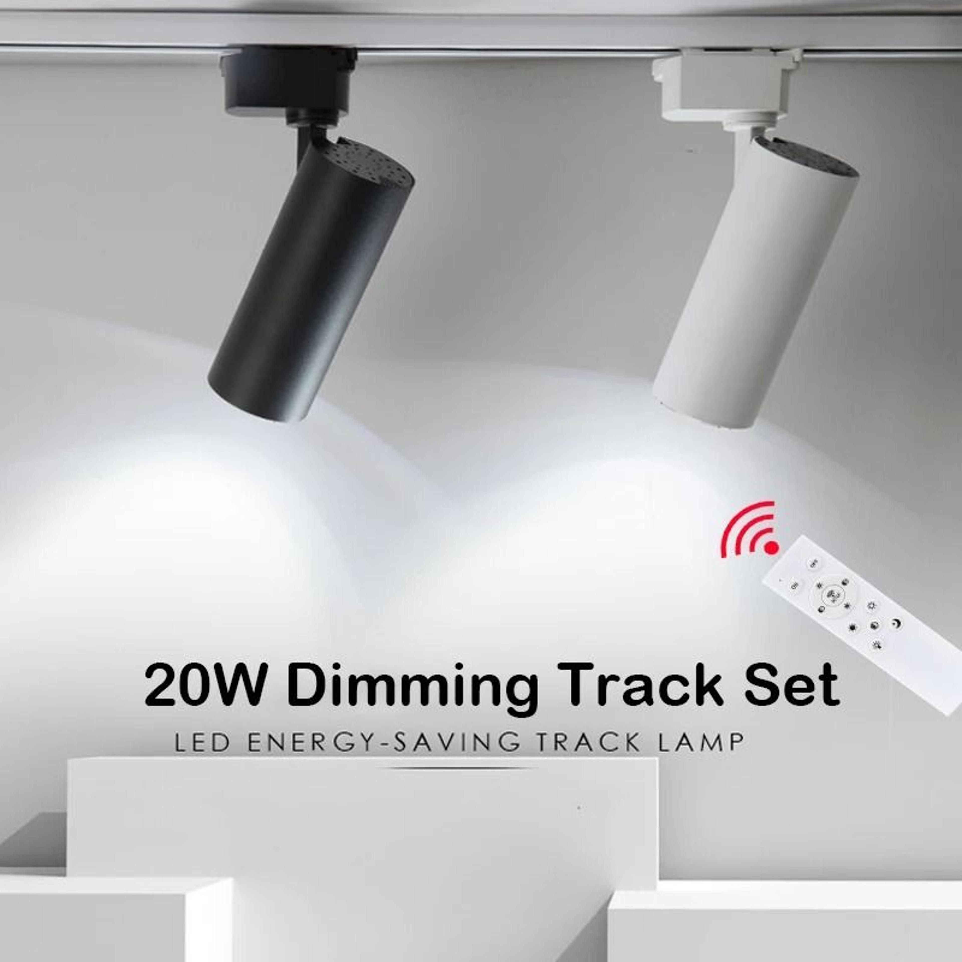 20w dimmable led track light set for modern ceiling and home lighting