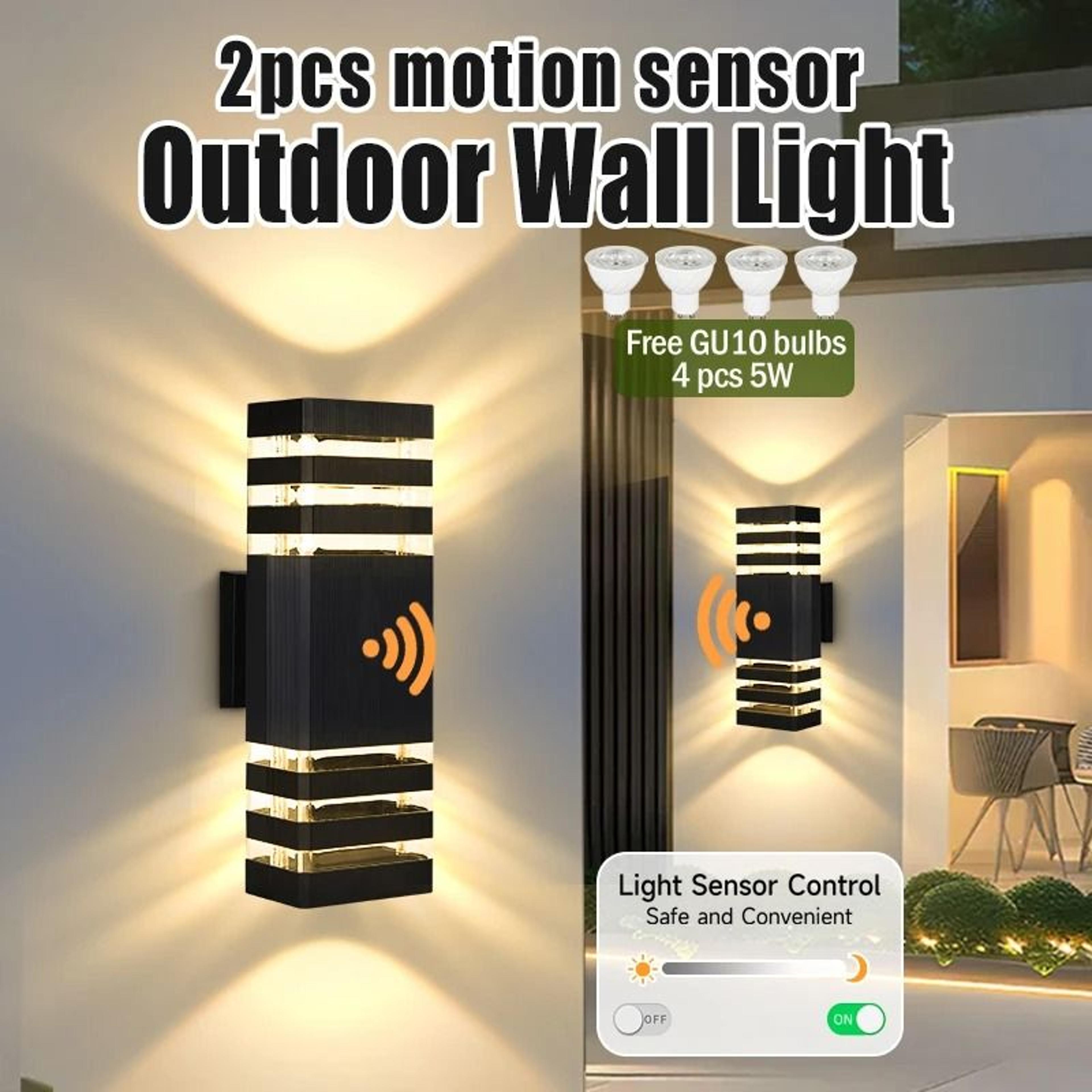 waterproof gu10 motion sensor wall light for indoor and outdoor lighting