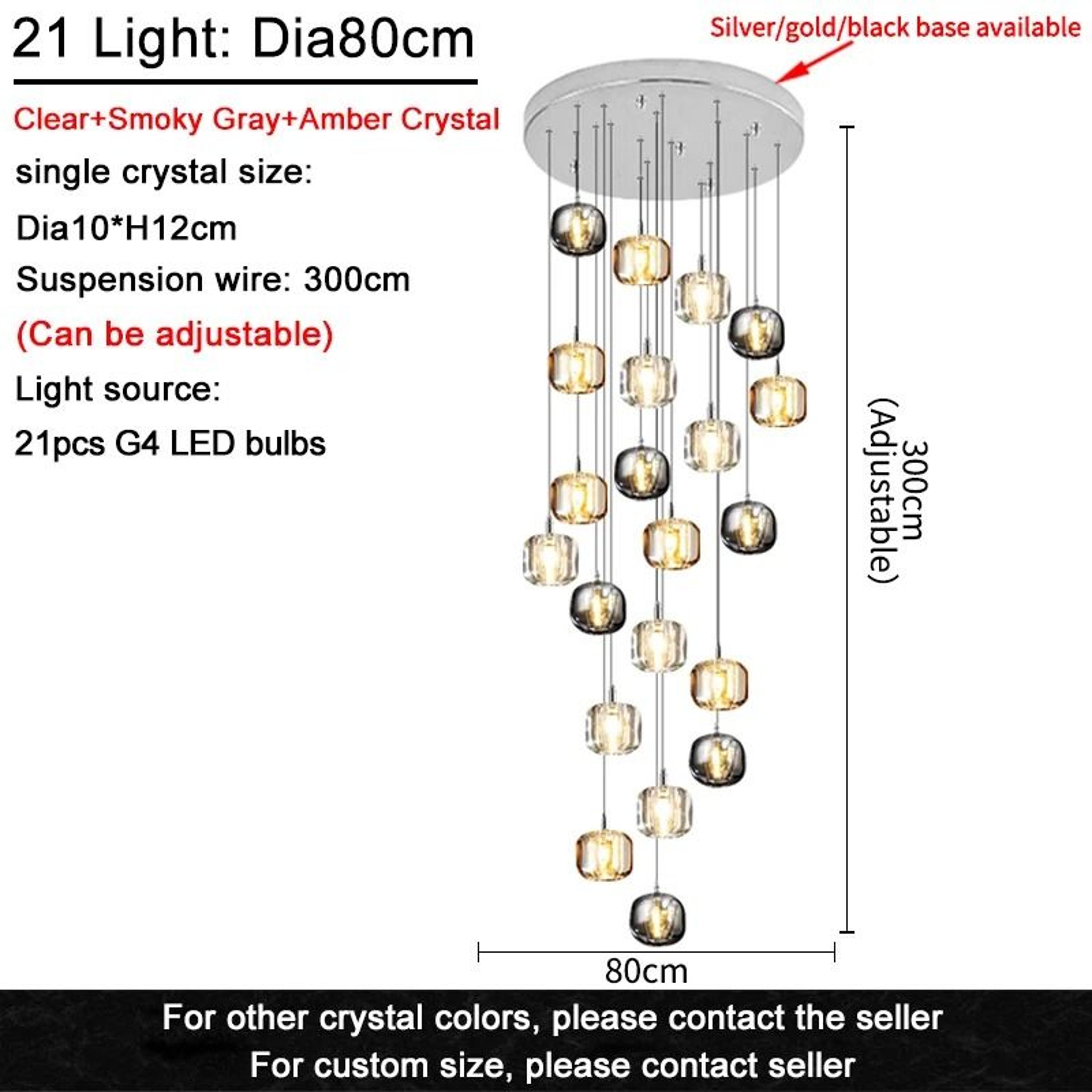 Modern Nordic Crystal LED Chandelier For Luxury Living Room And Dining Lighting 12
