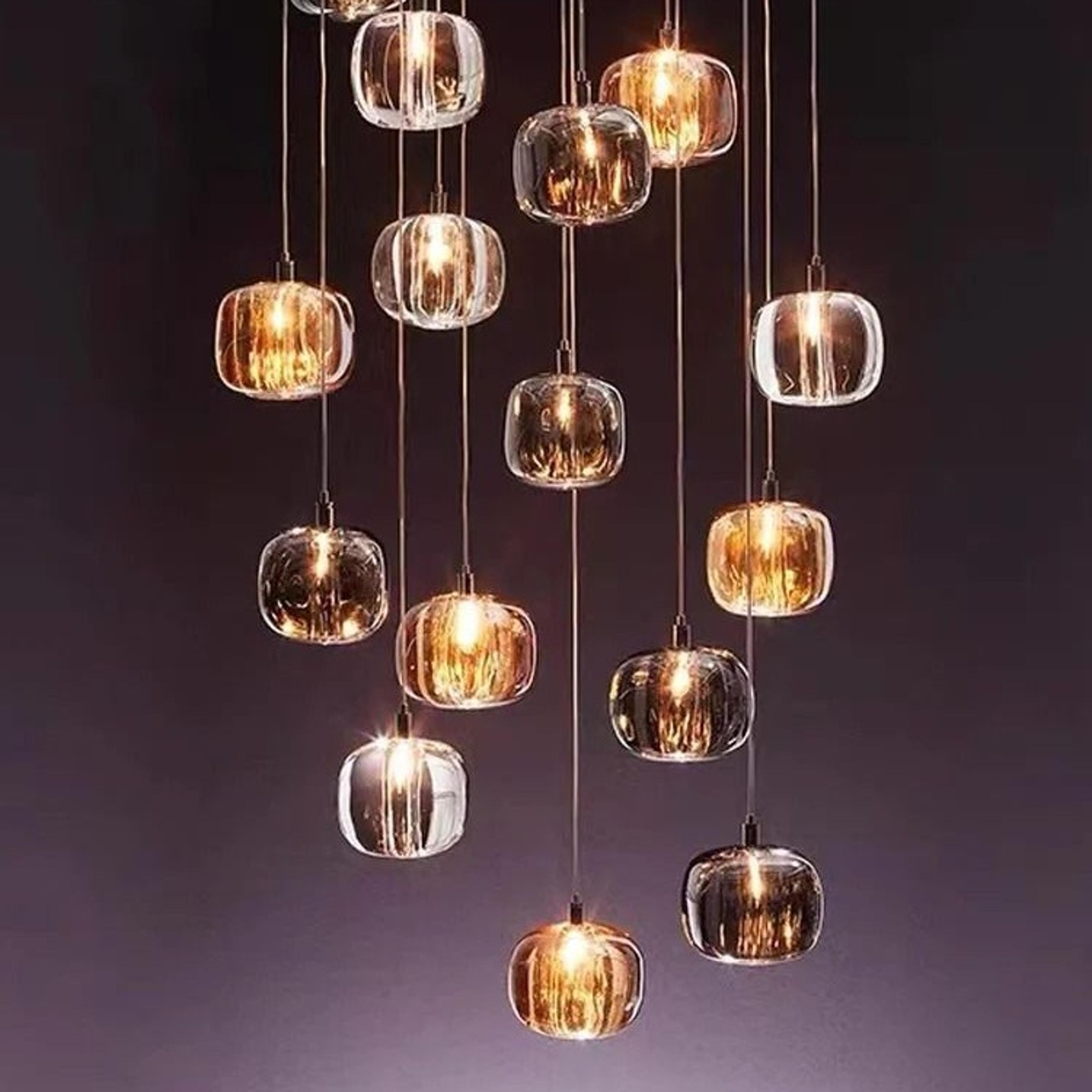 modern nordic crystal led chandelier for luxury living room and dining lighting
