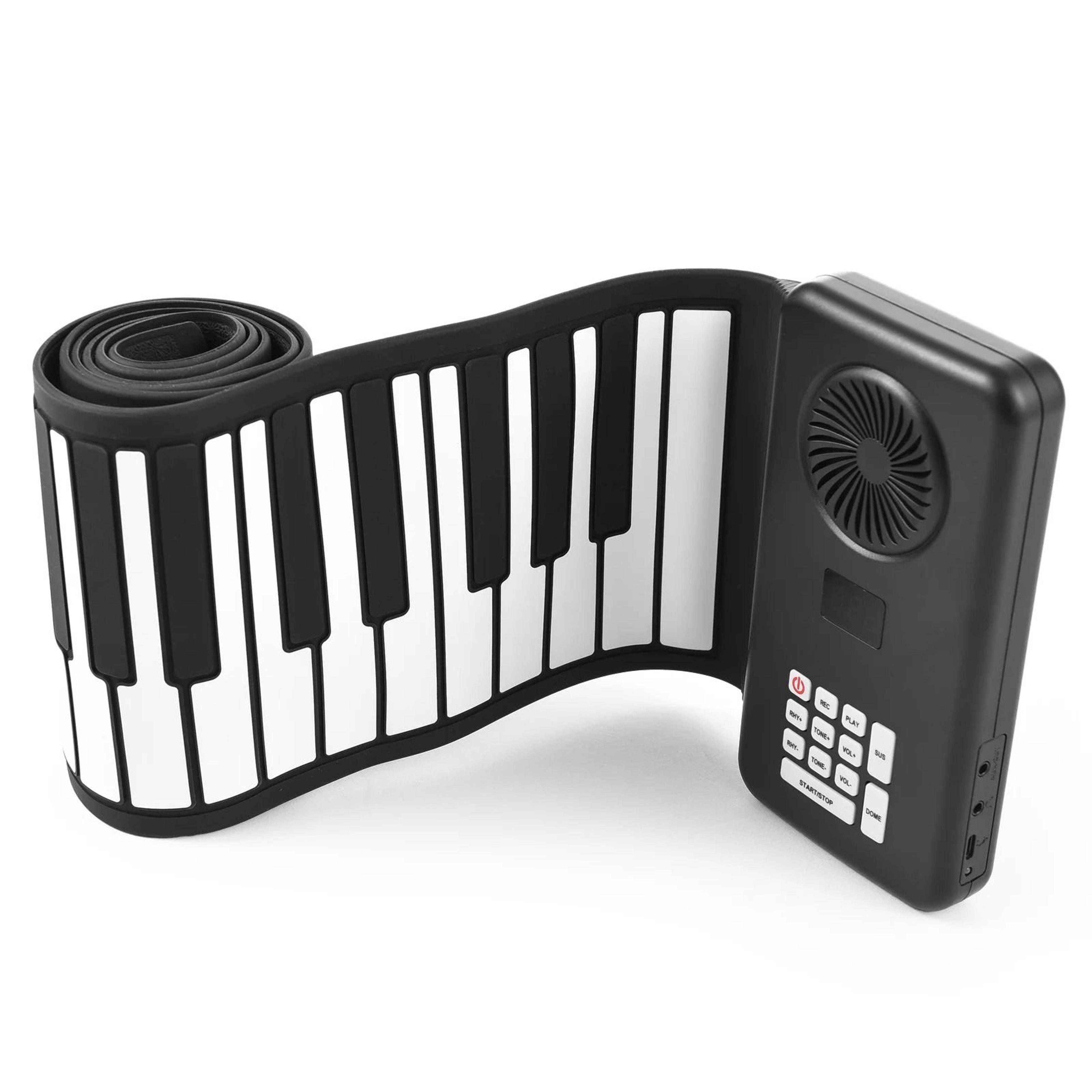 88 key portable roll up piano keyboard for home practice and travel