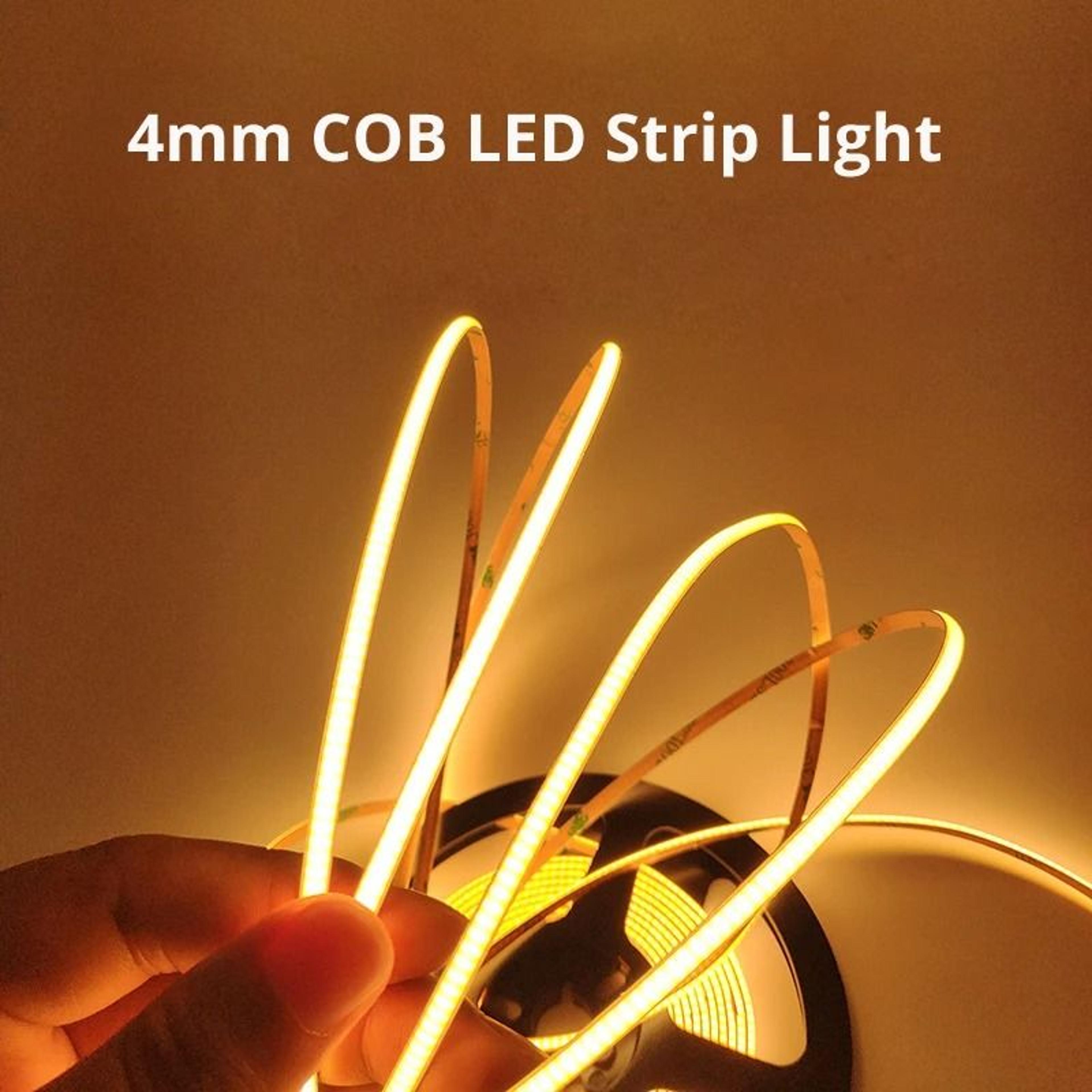 4mm Ultra Thin 12V COB LED Strip Light 480 LEDs 6