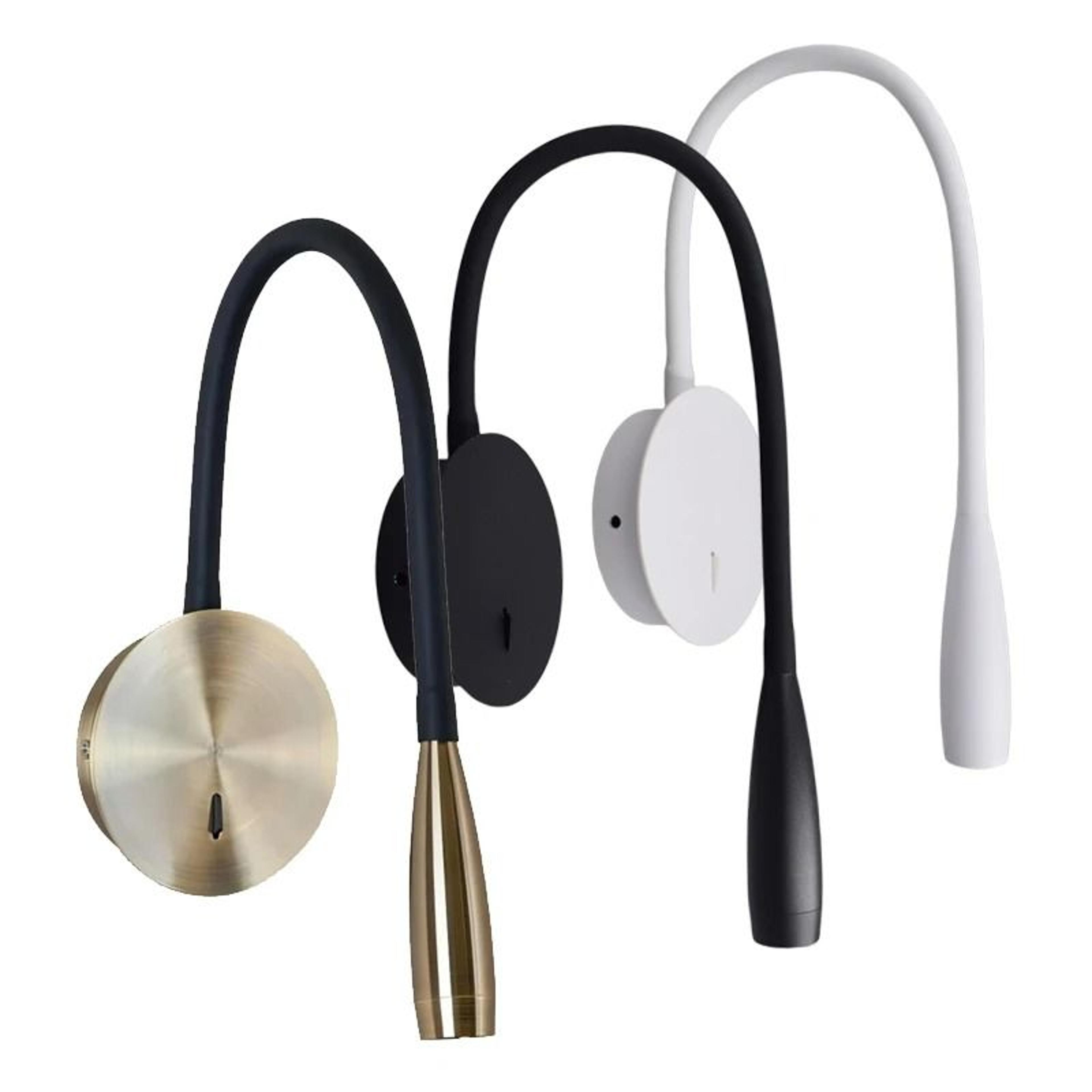 583mm adjustable led bedside reading wall lamp 3w
