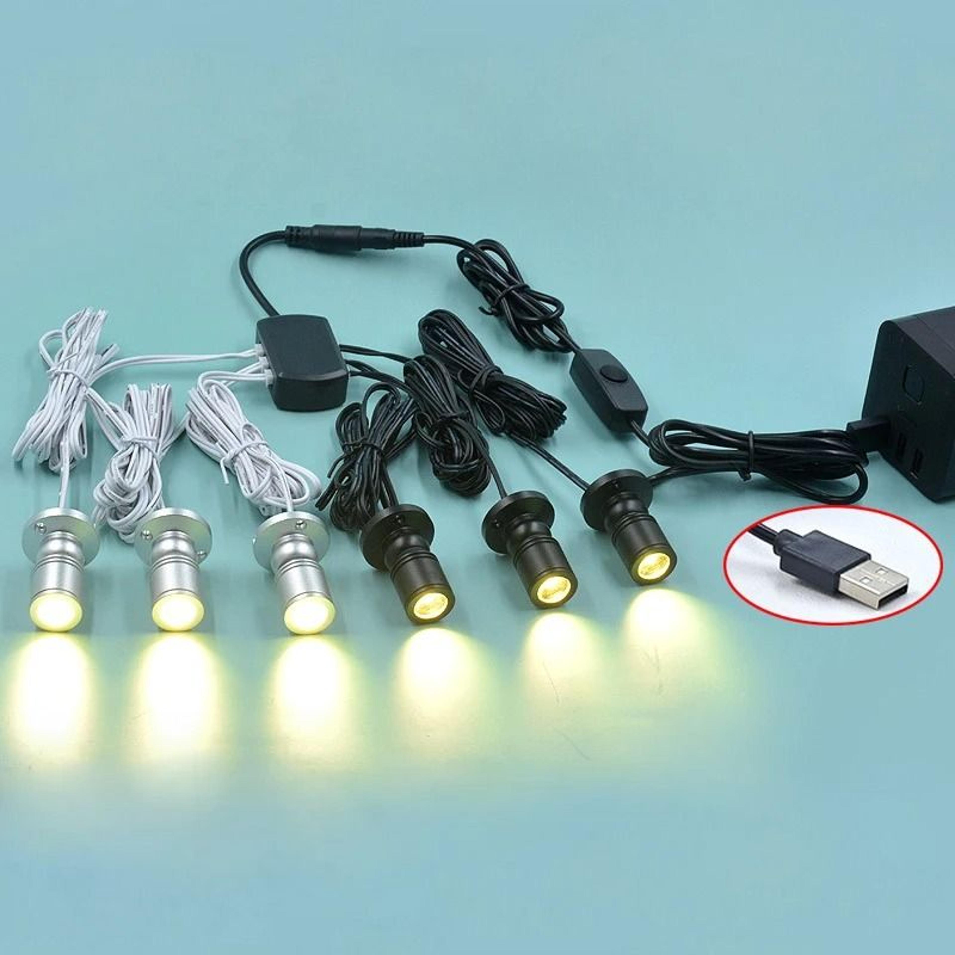 1w usb mini led dimmable spotlight for display cabinets