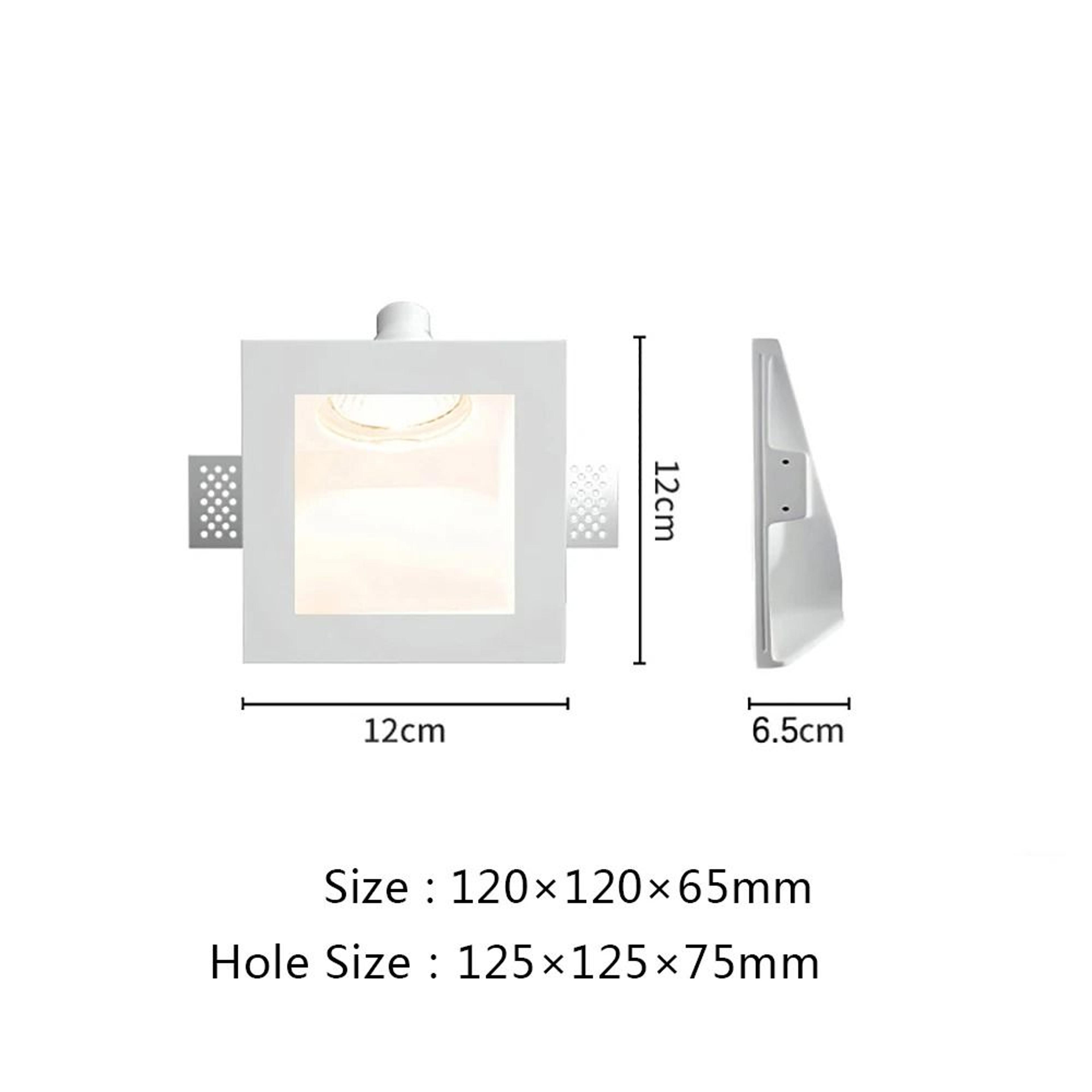 Minimalist Gypsum Recessed LED Stair Step Wall Light For Indoor Lighting 2