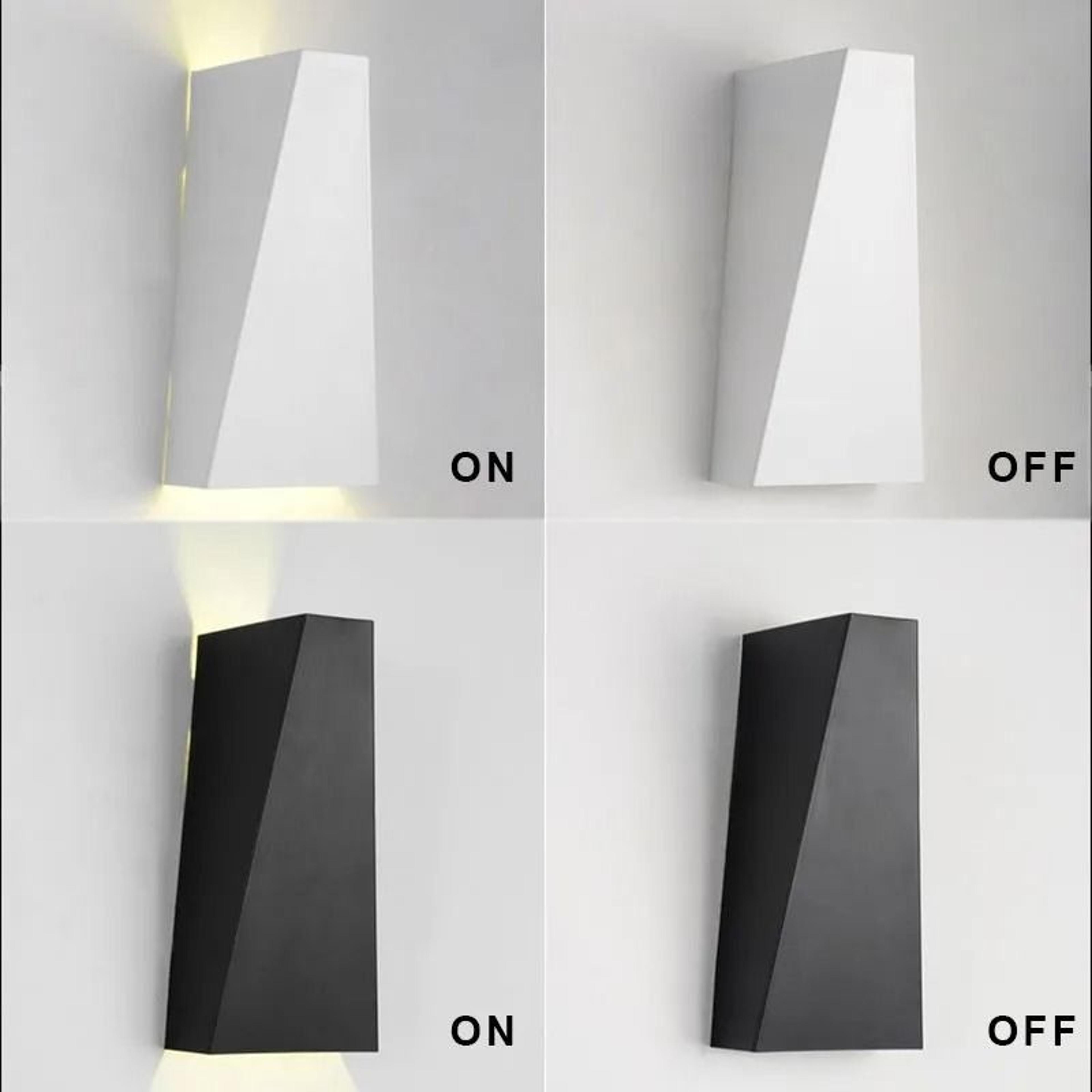 Modern White Aluminum LED Up And Down Wall Sconce For Bedroom And Living Room 4
