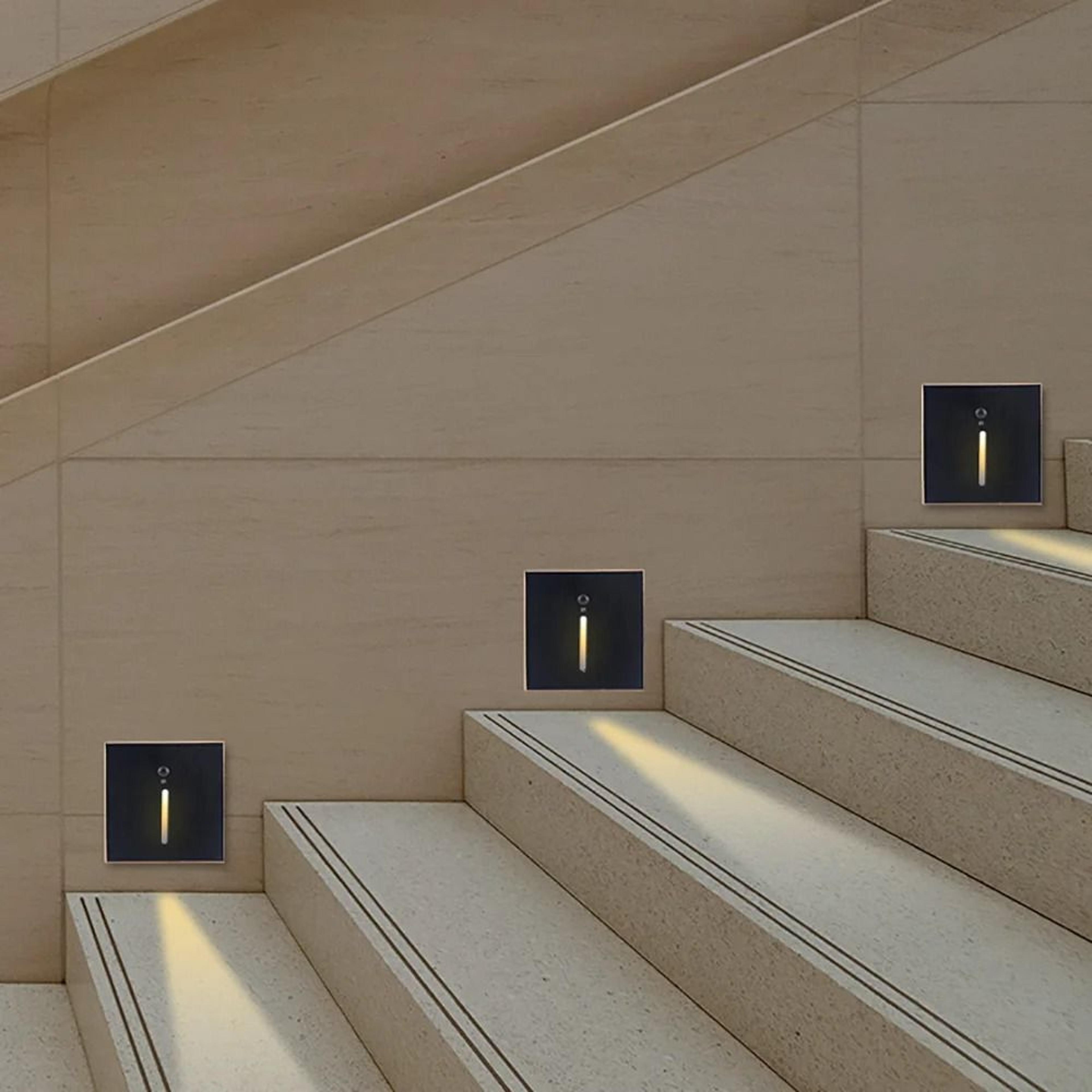 3w recessed led motion sensor stair step light for indoor use
