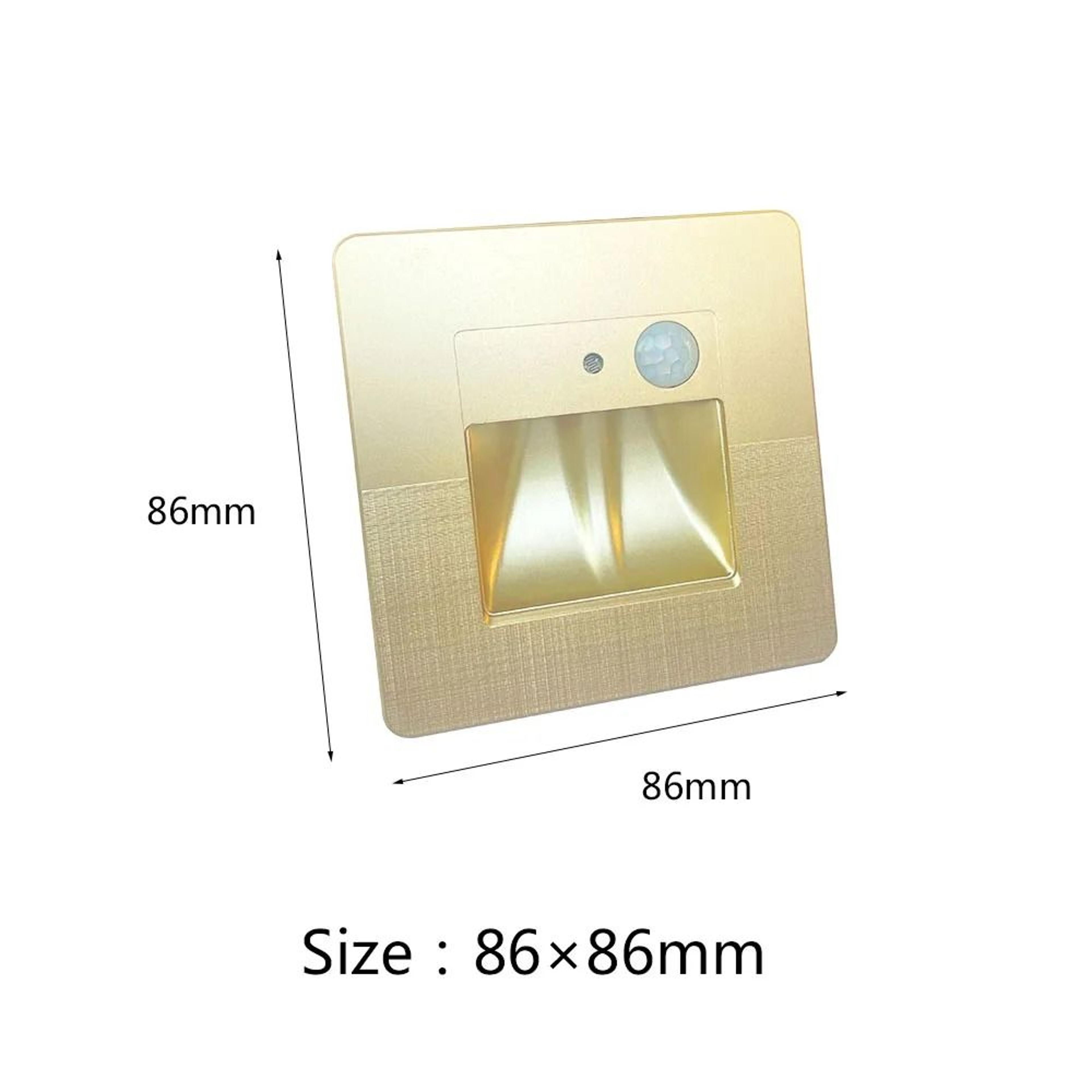 Round Recessed LED Motion Sensor Stair Step Wall Light 7