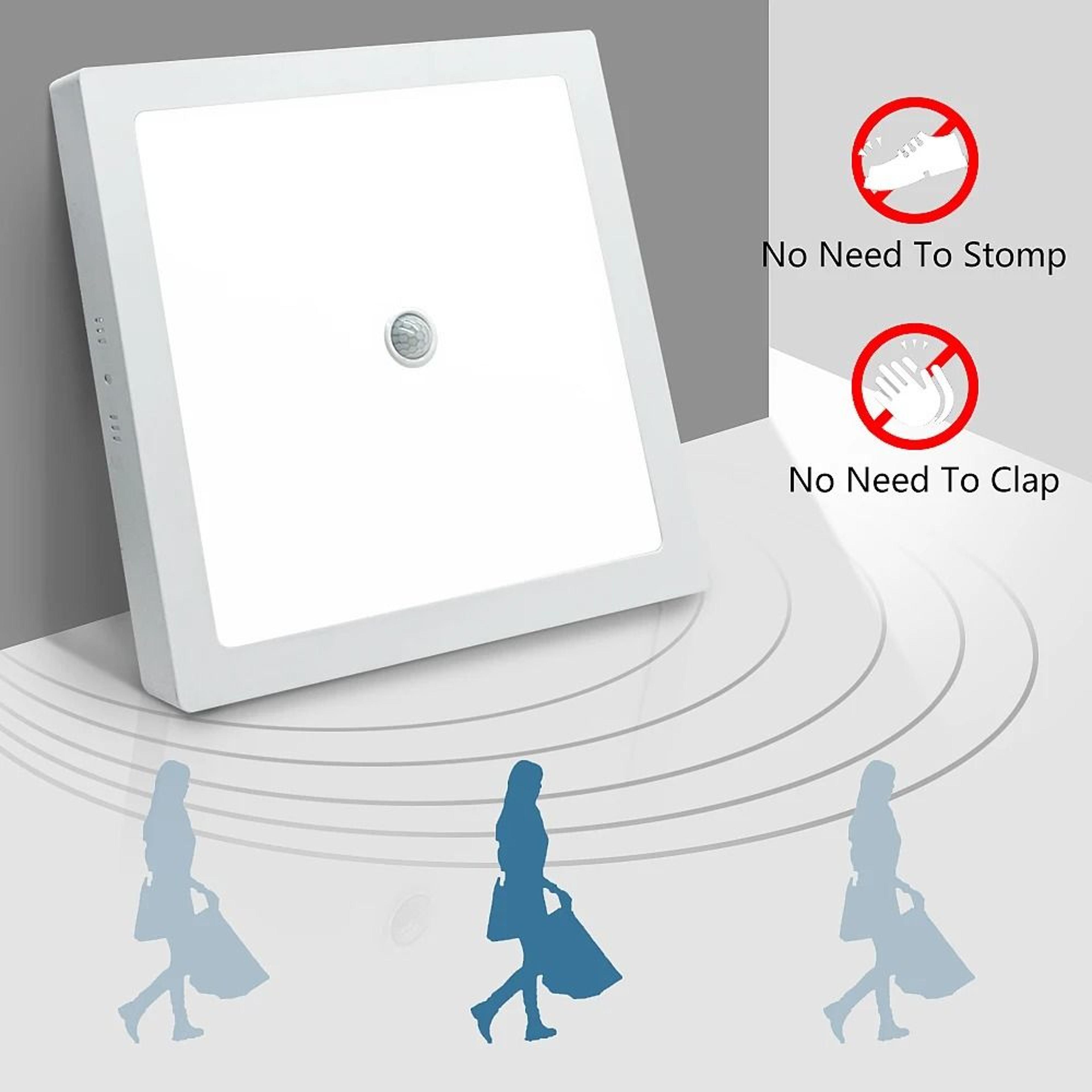 6W 12W 24W LED Motion Sensor Ceiling Panel Light For Hallway And Kitchen 11
