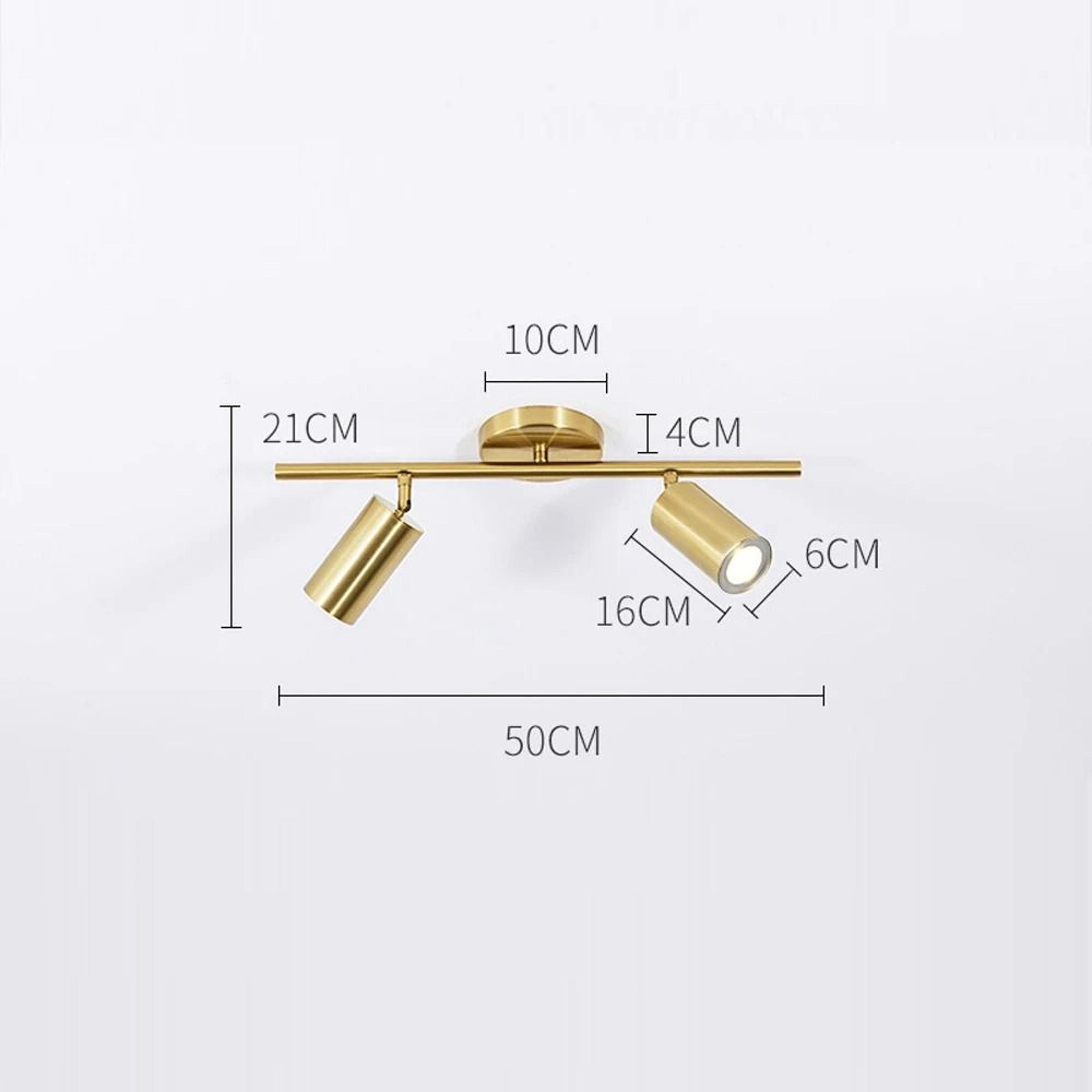Gold Double Or Triple Head LED Surface Mounted Ceiling Spotlight 4