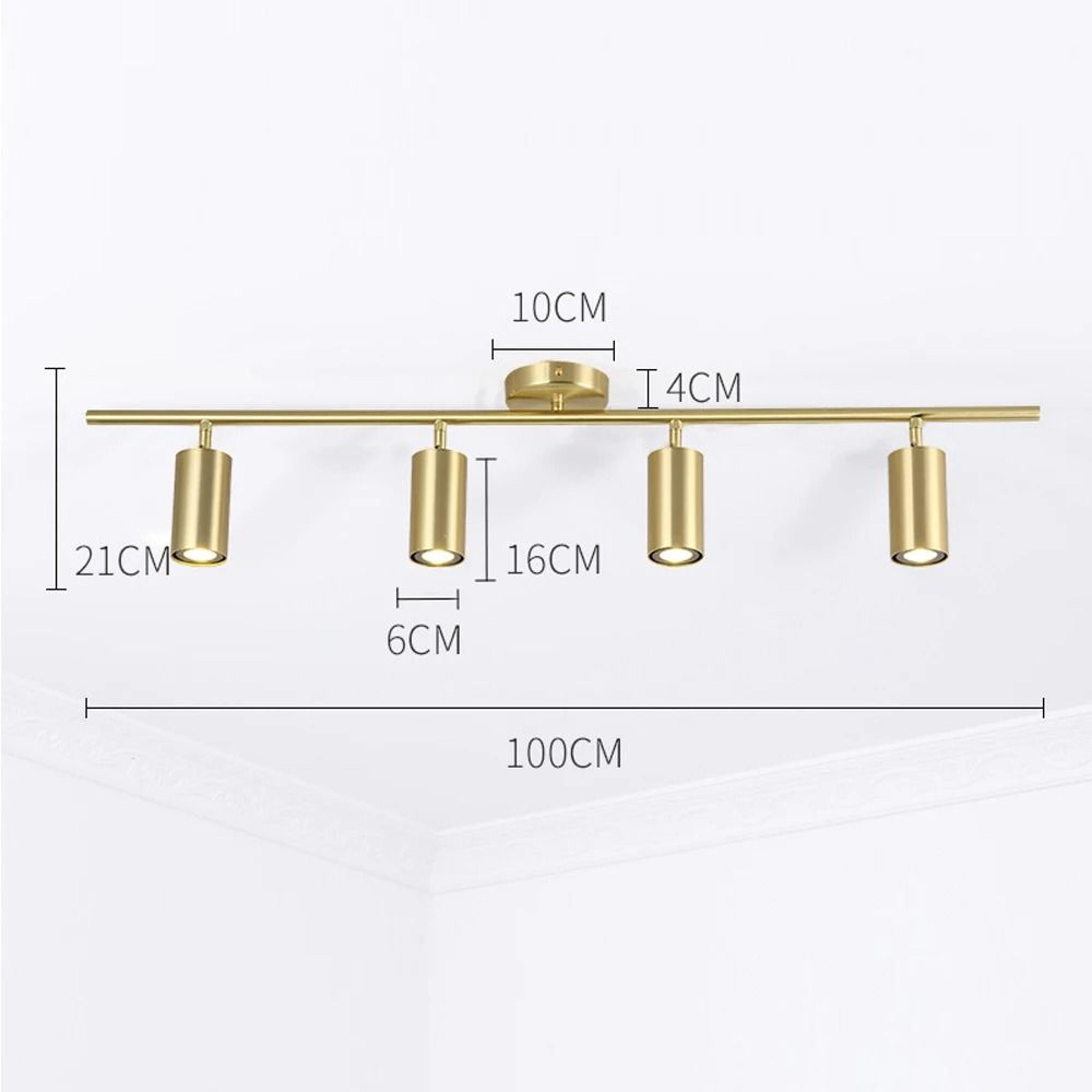 Gold Double Or Triple Head LED Surface Mounted Ceiling Spotlight 8