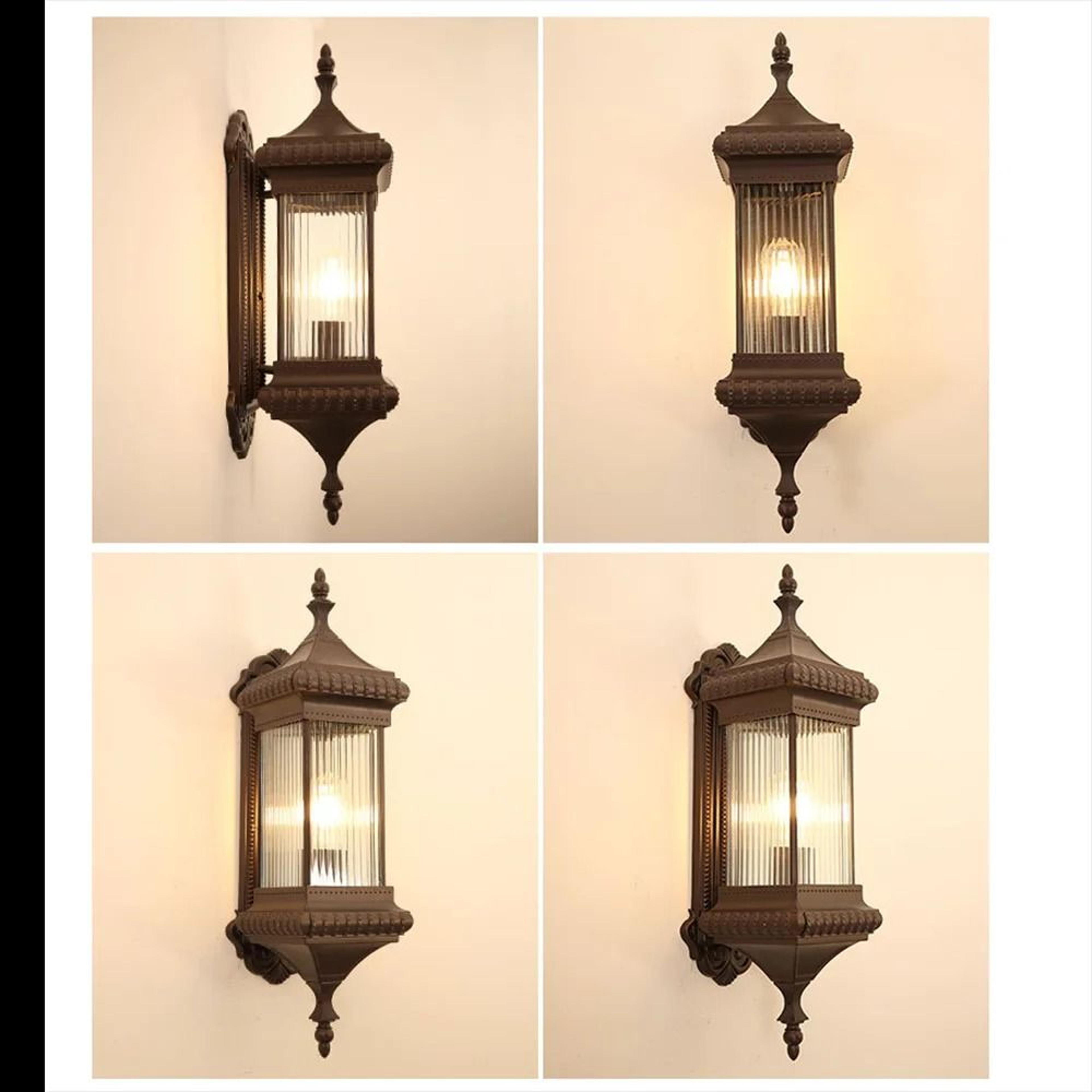Vintage Coffee Waterproof Outdoor Wall Sconce With E26 E27 Socket 3