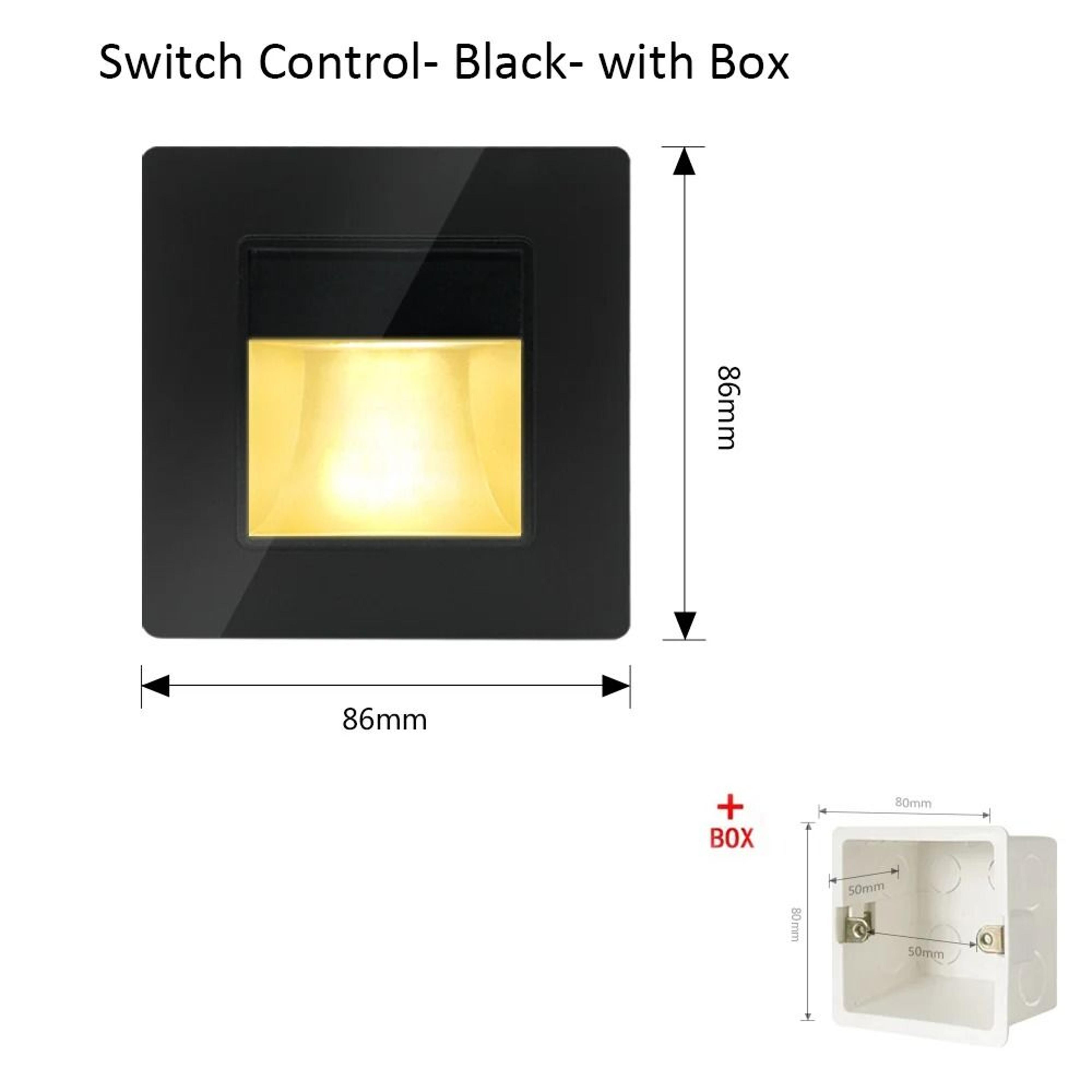 2W Recessed LED Motion Sensor Stair Step Wall Light With Mounting Box 9