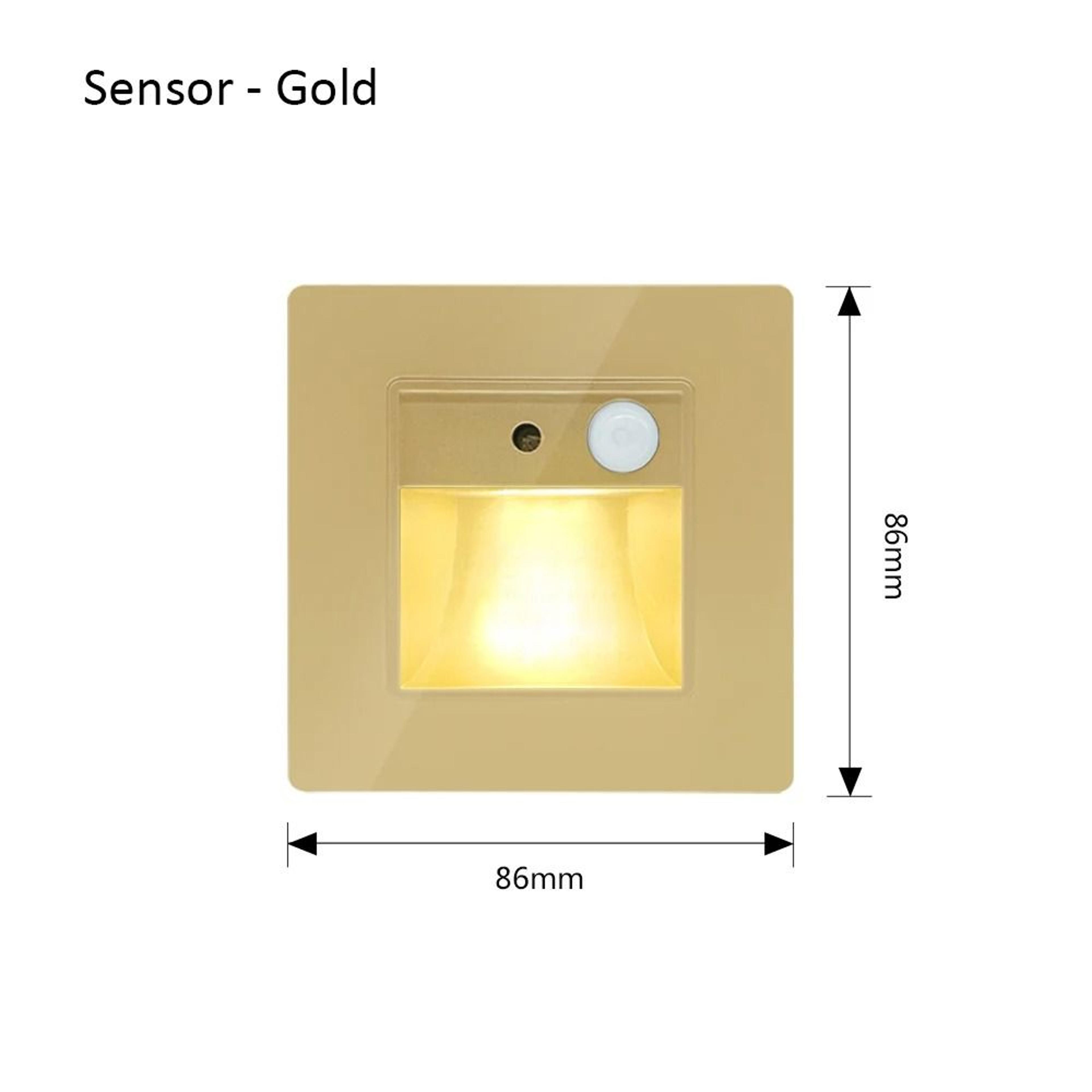 2W Recessed LED Motion Sensor Stair Step Wall Light With Mounting Box 7