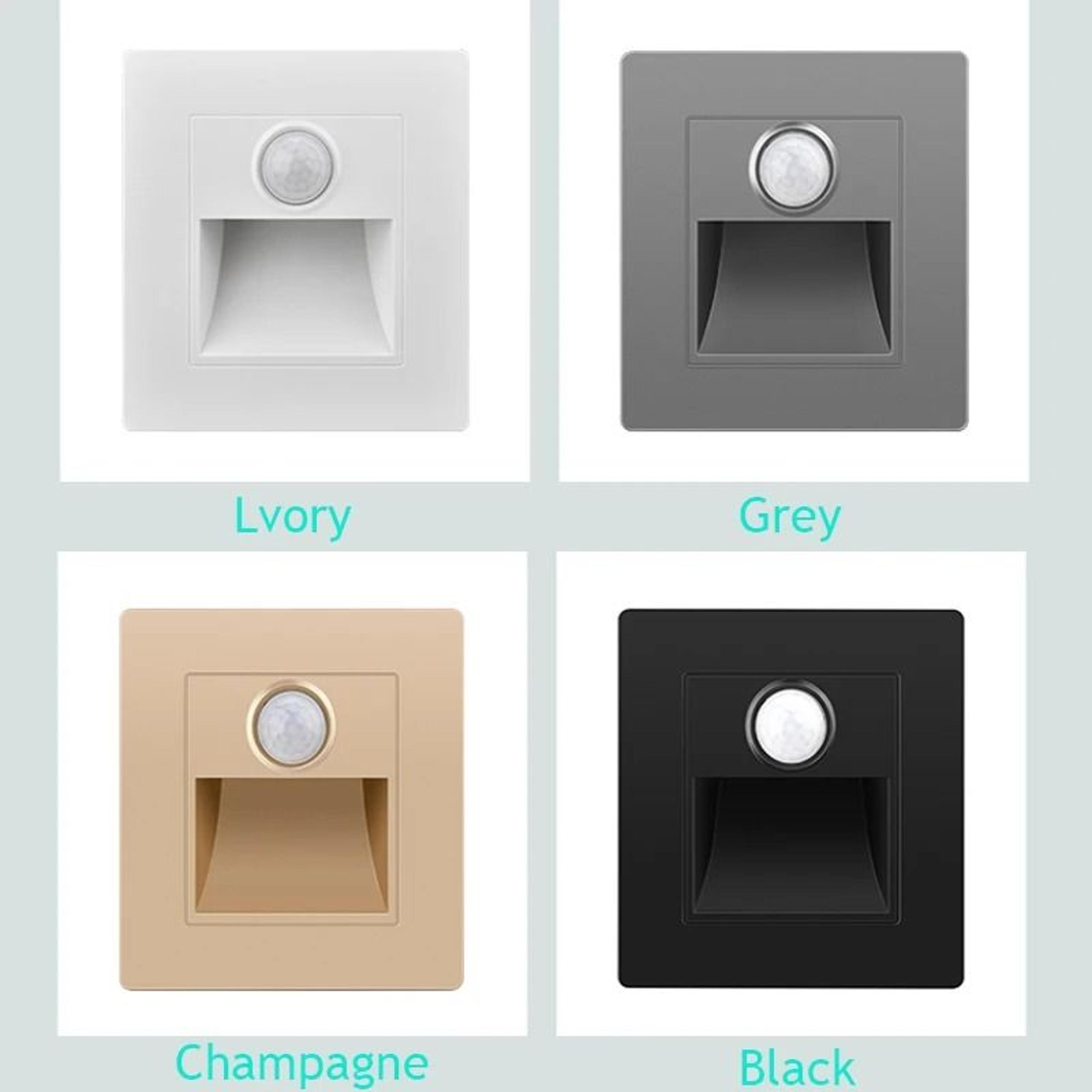 pir motion sensor recessed led stair step wall light for indoor use