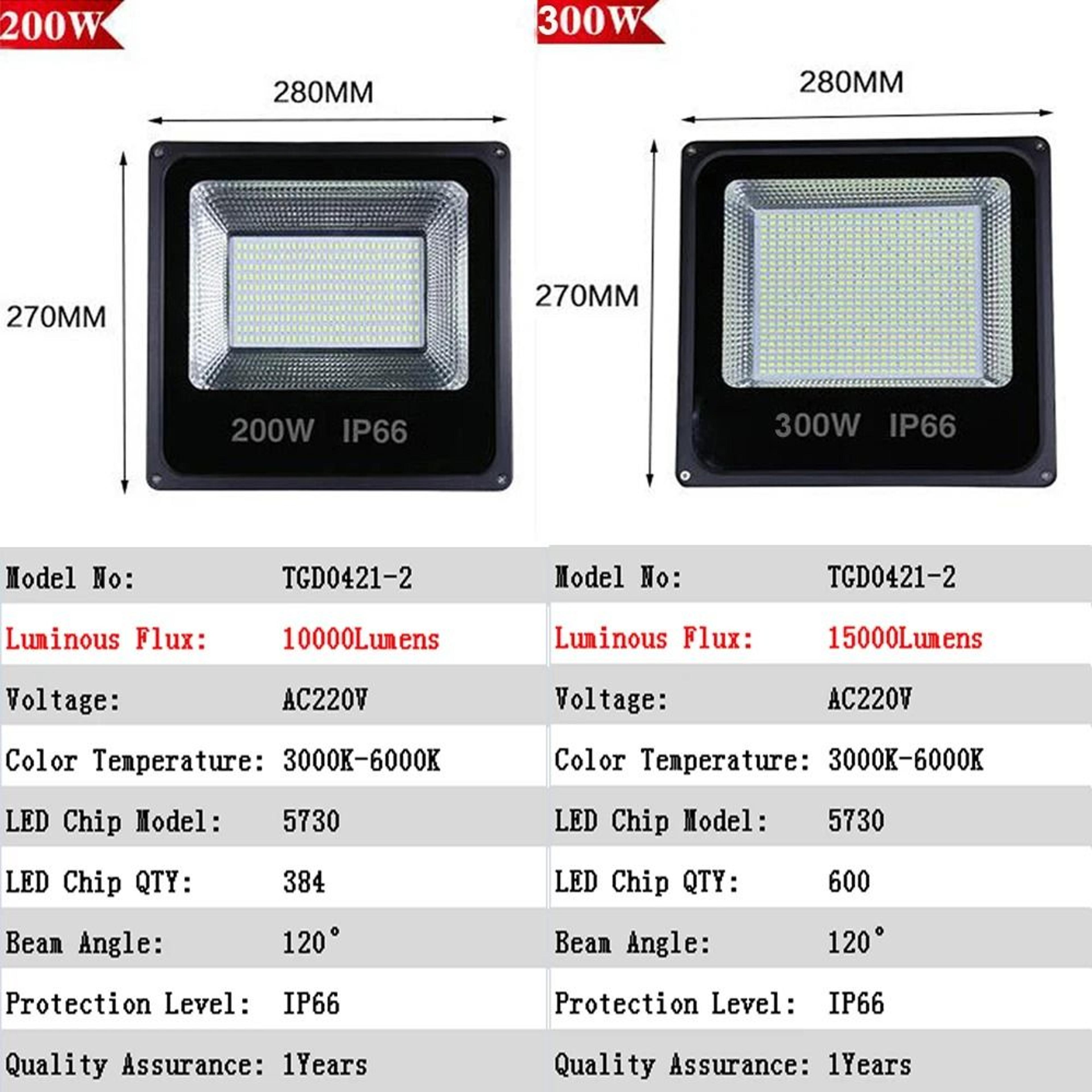 30W To 500W IP66 Waterproof High Power LED Outdoor Floodlight 5