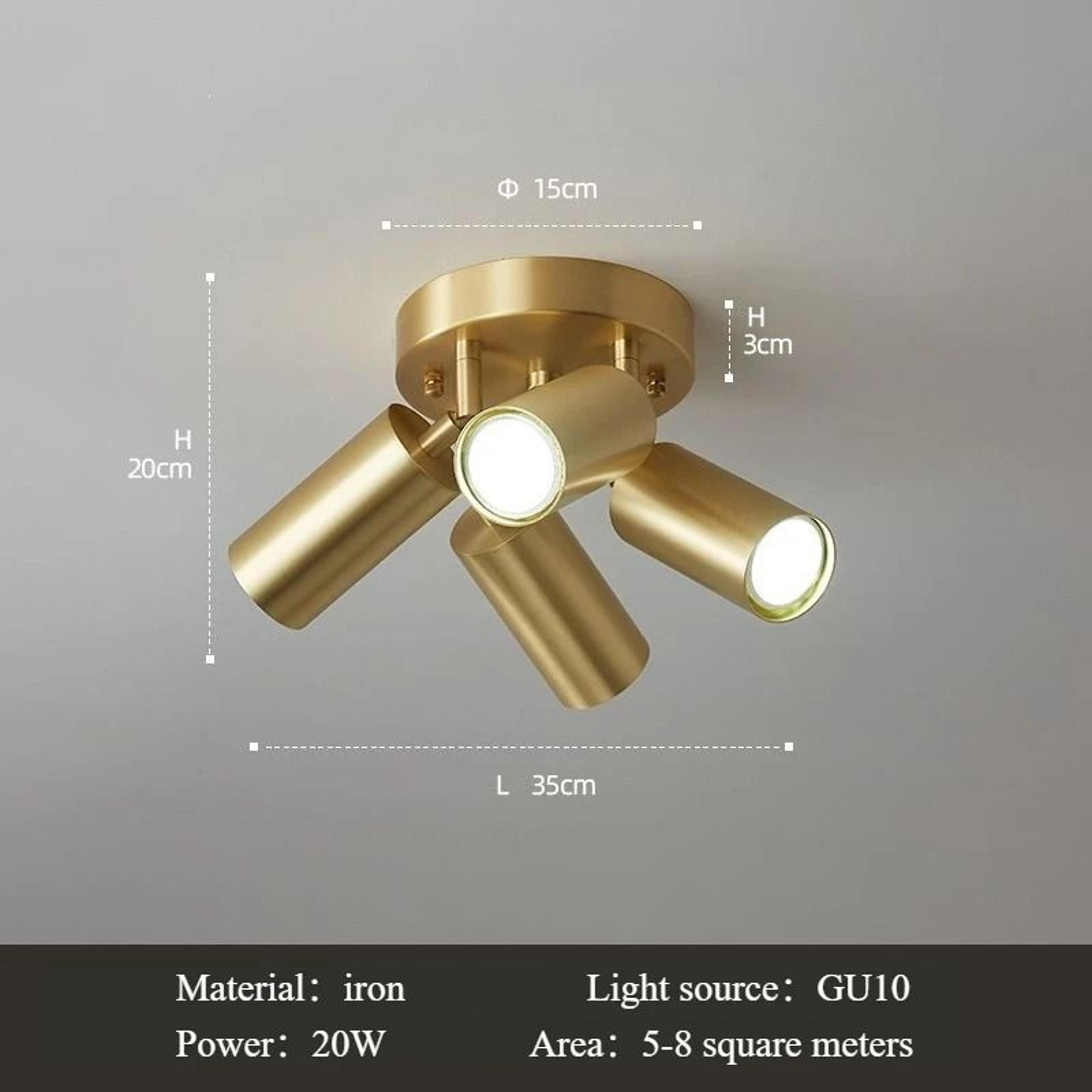Luxury Copper Finish Adjustable GU10 Ceiling Spotlight For Hallway And Cloakroom 3