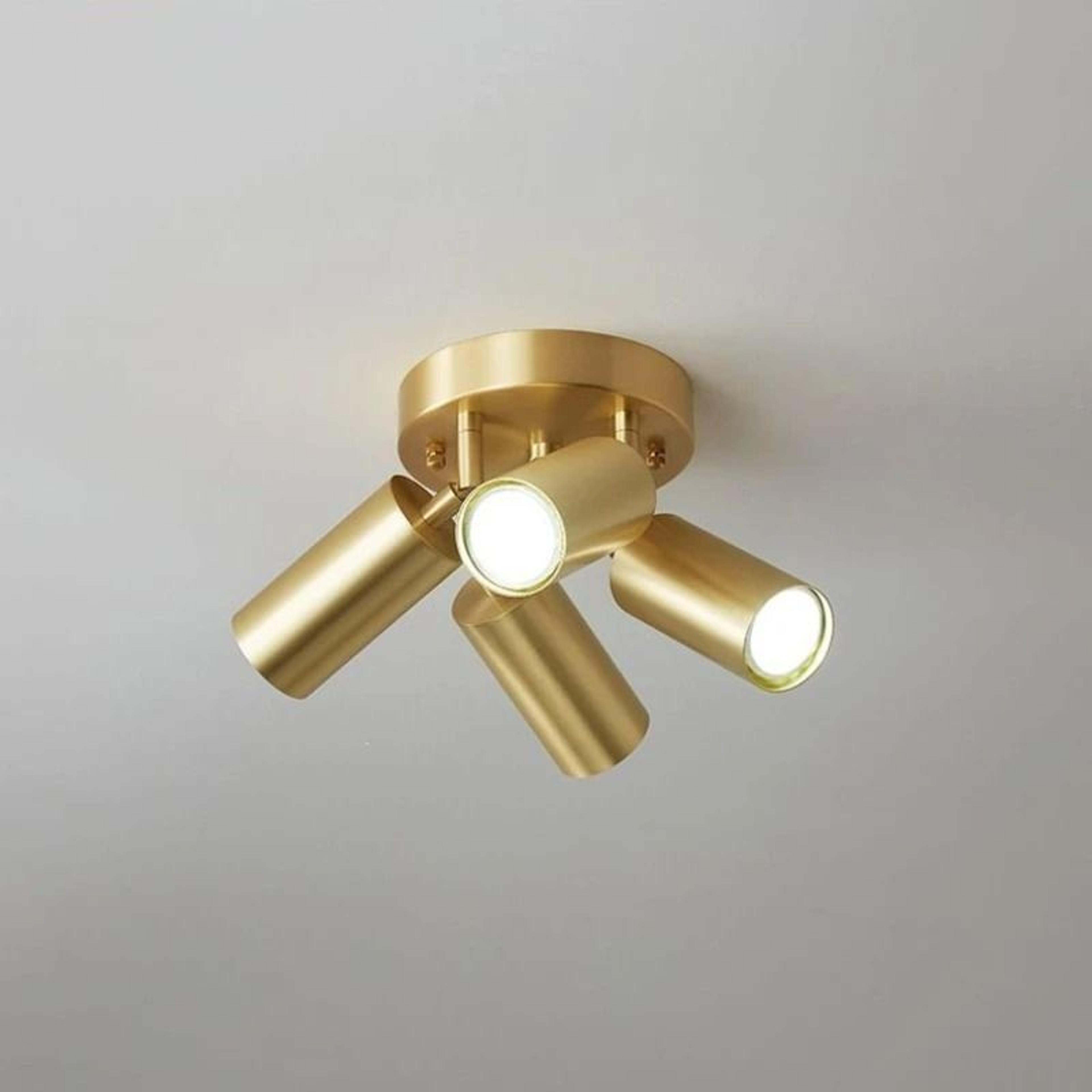 luxury copper finish adjustable gu10 ceiling spotlight for hallway and cloakroom