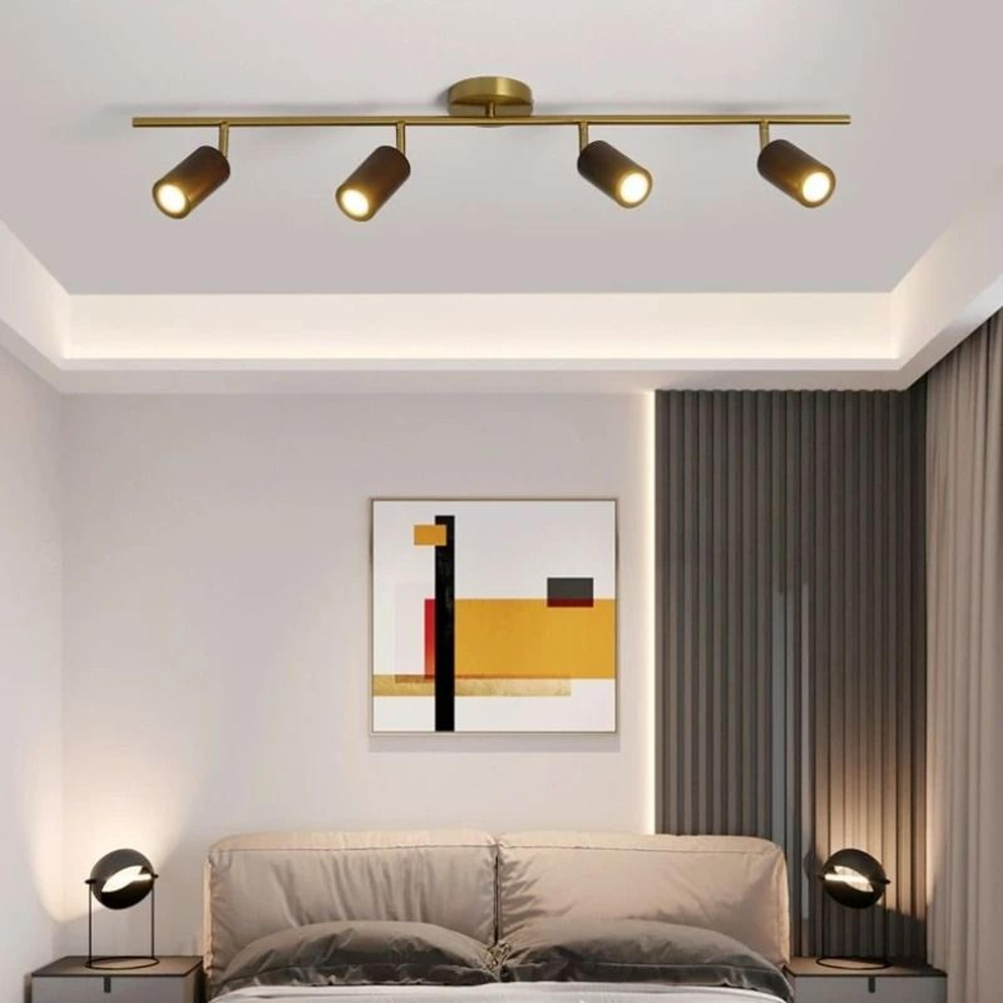 minimalist wooden ceiling spotlights for living room and retail displays