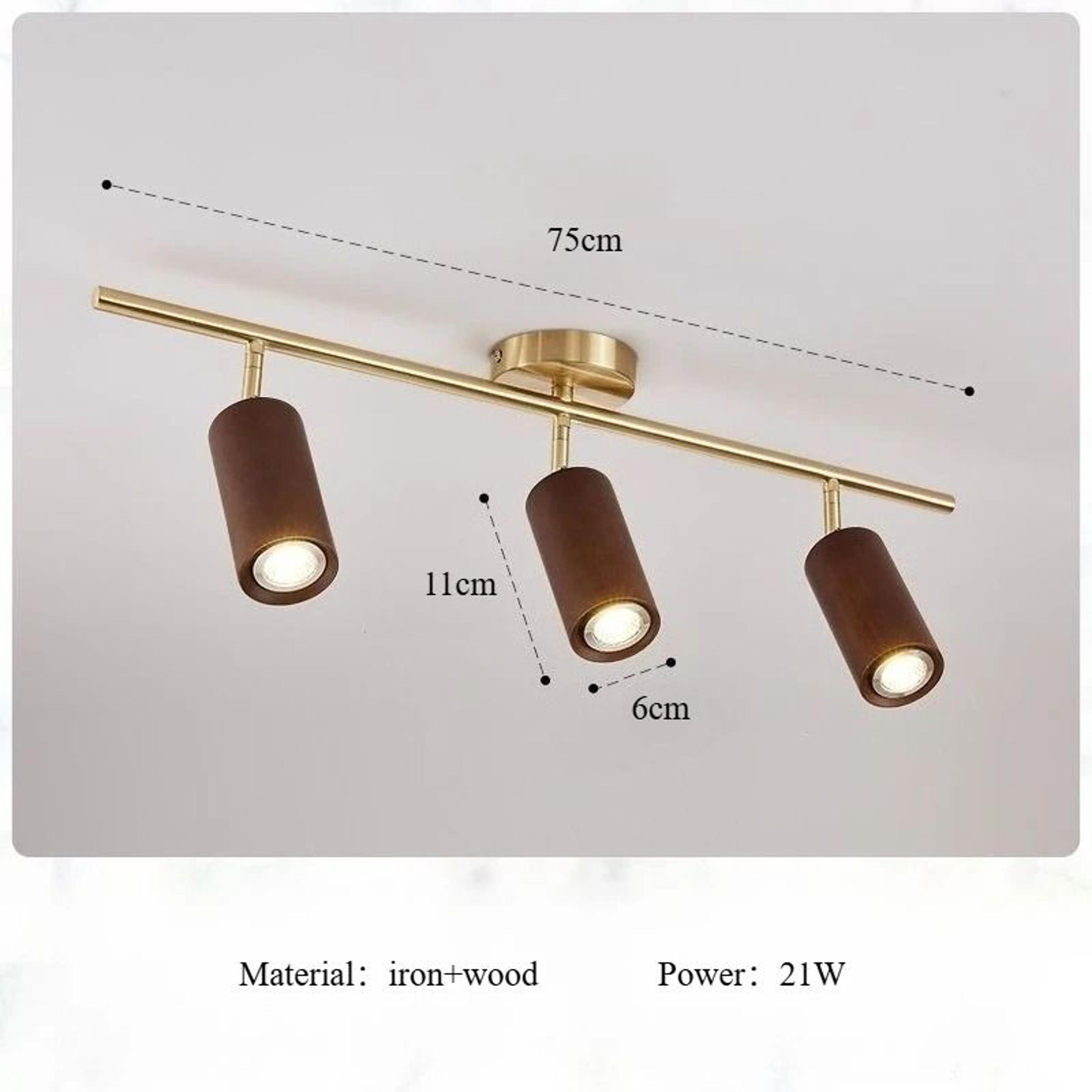 Minimalist Wooden Ceiling Spotlights For Living Room And Retail Displays 5
