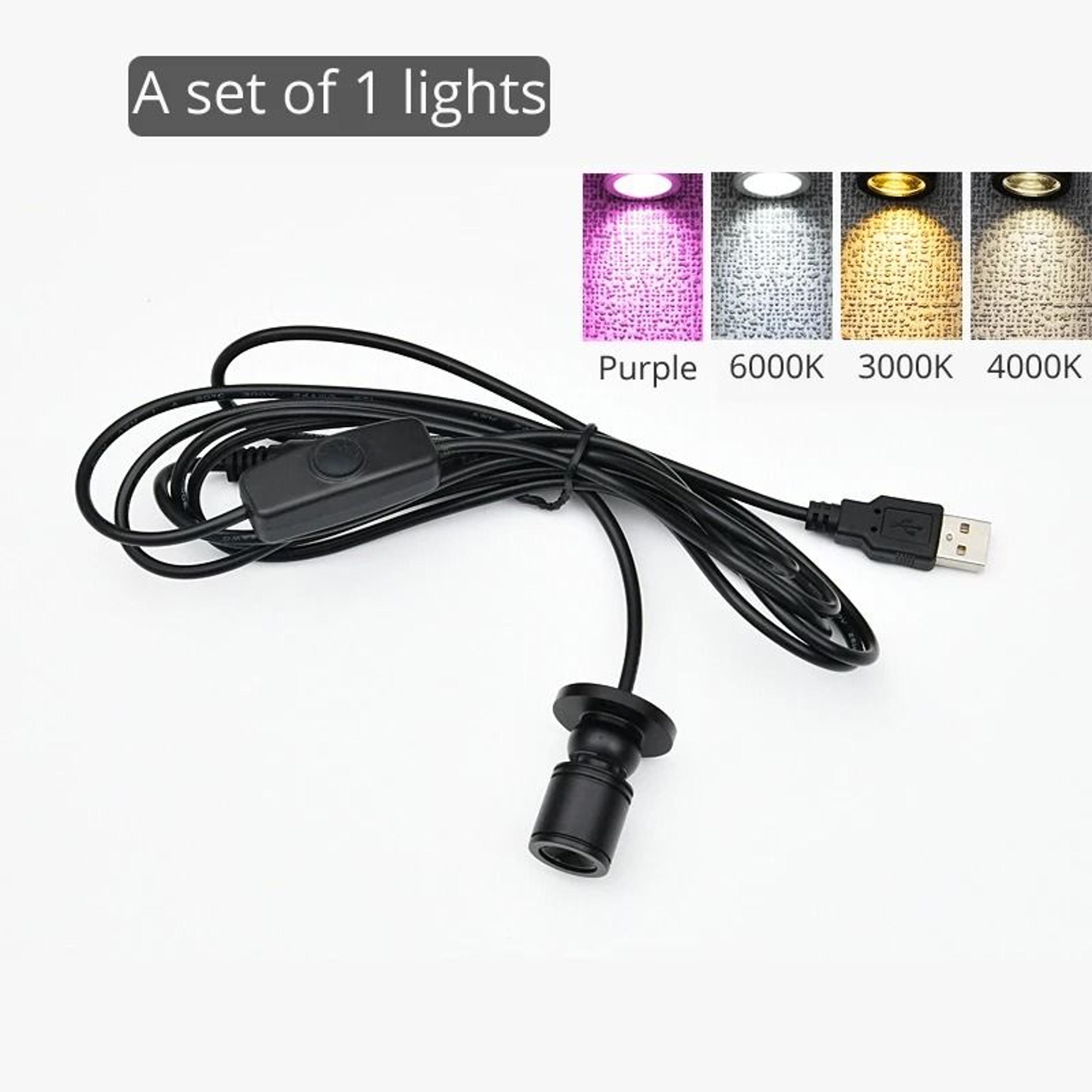 5v usb mini led swivel spotlights with dimming switch for cabinet and display lighting