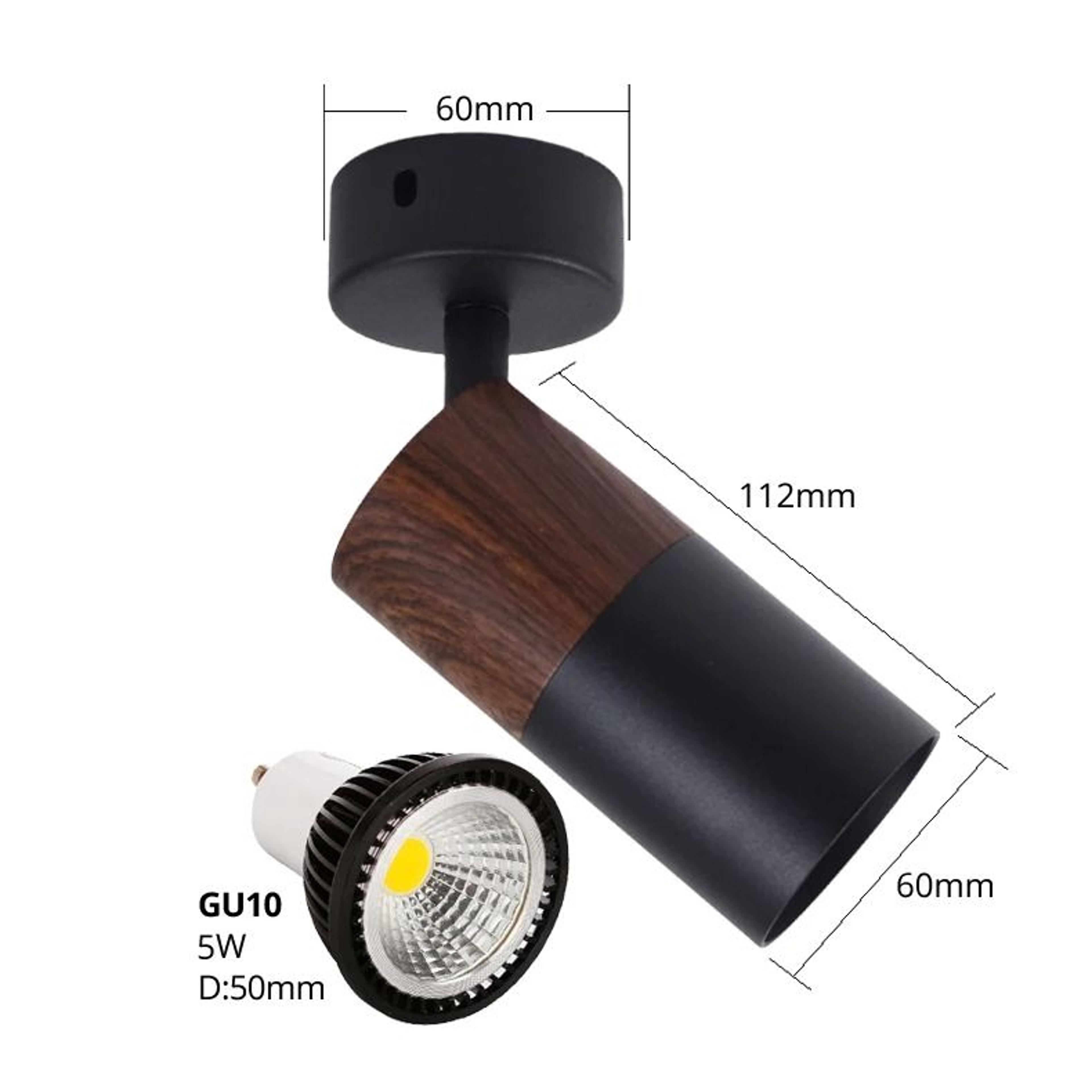 Nordic Wood Grain GU10 Surface Mounted Ceiling Spotlight And Wall Sconce 1