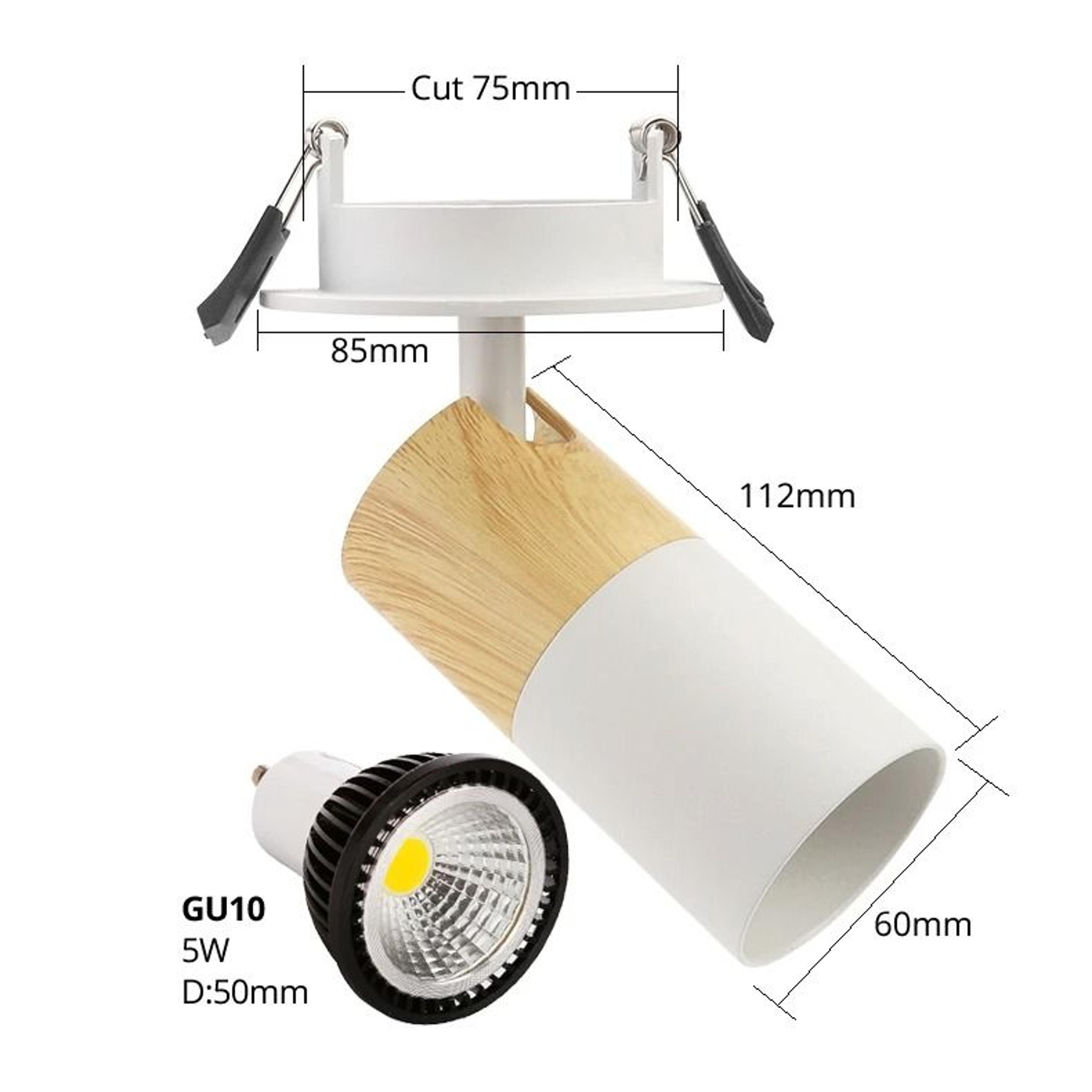 Nordic Wood Grain GU10 Surface Mounted Ceiling Spotlight And Wall Sconce 4
