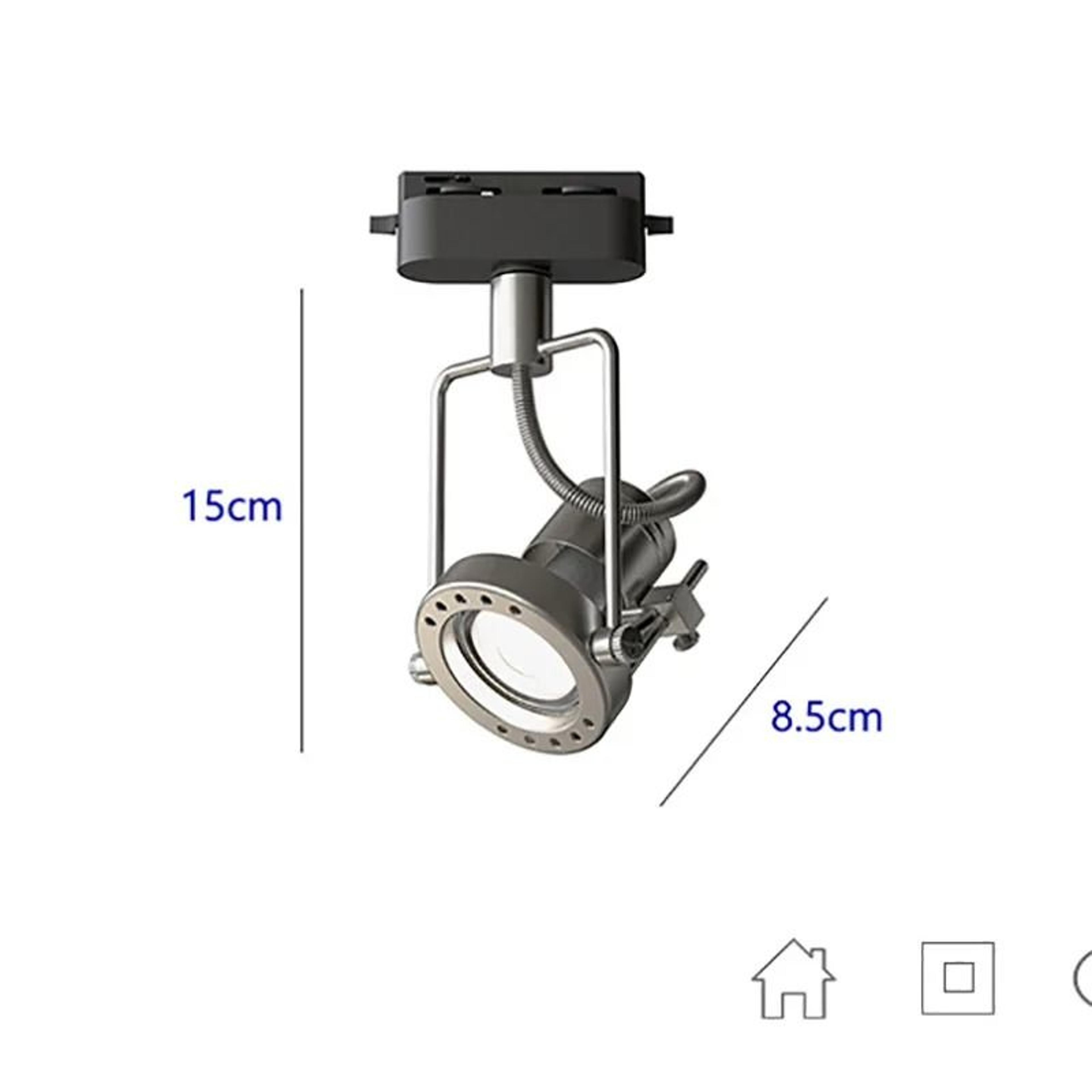 Industrial GU10 AntiGlare Adjustable LED Track Ceiling Spotlight 1
