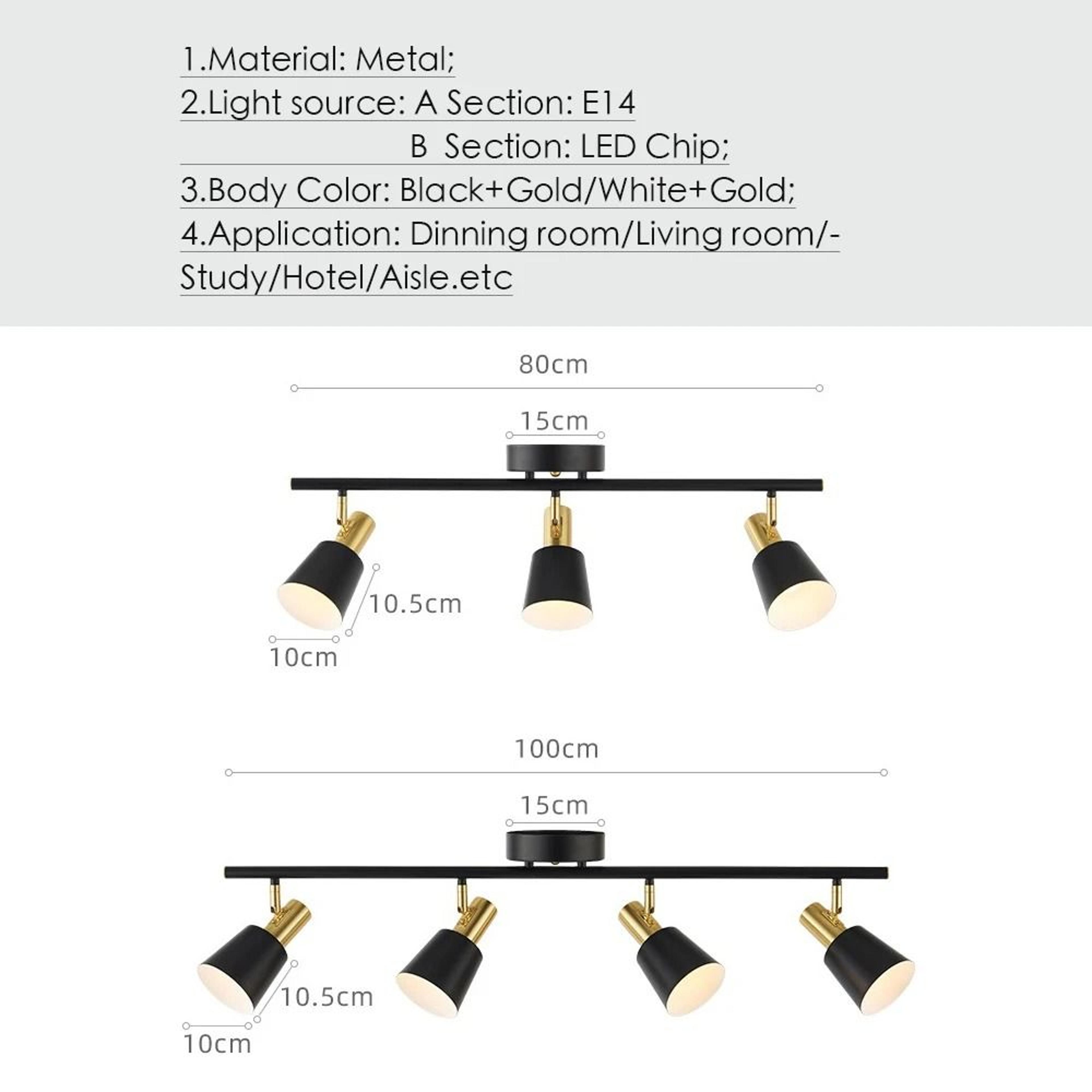 Modern Nordic Adjustable Multi Head LED Ceiling Spotlight 6