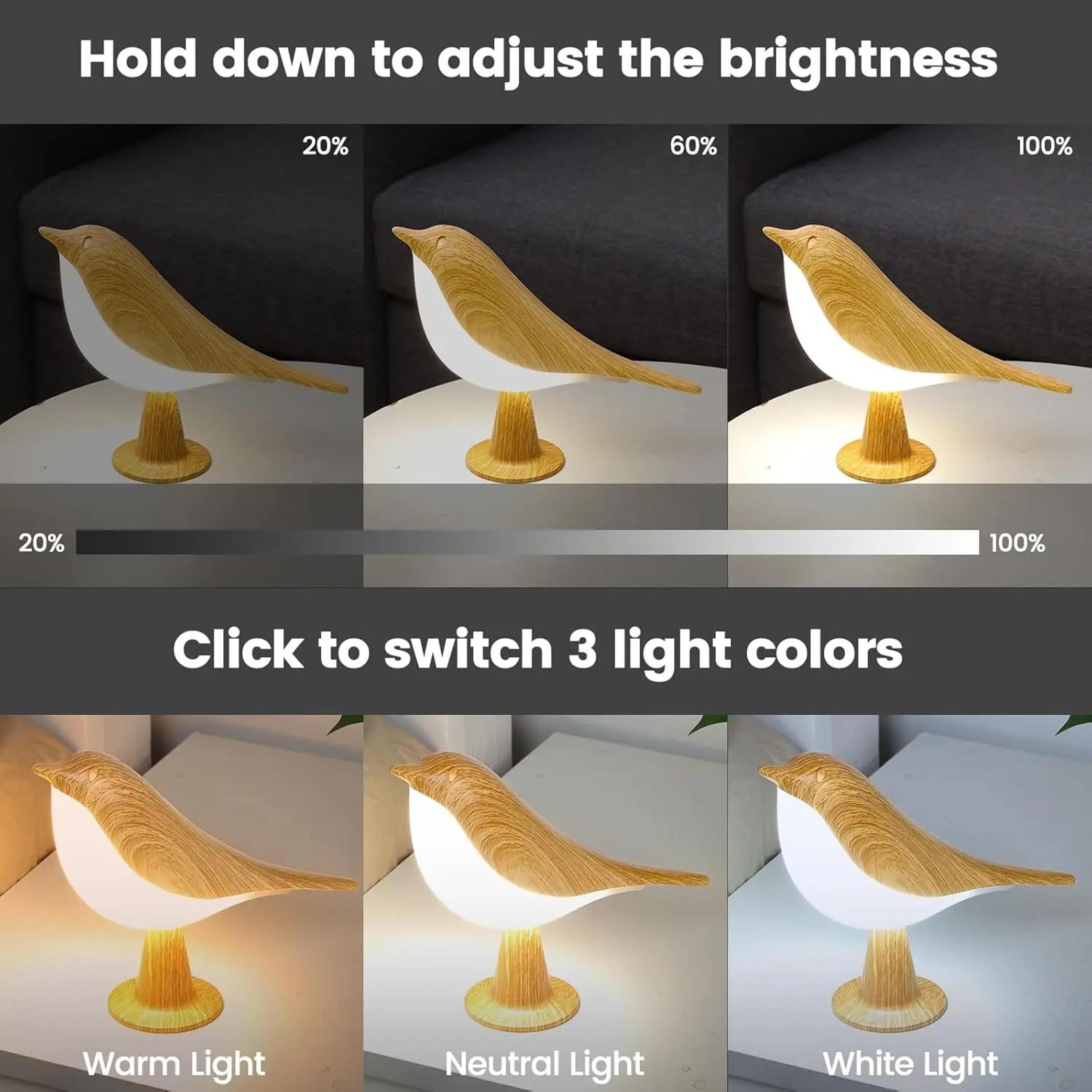 Rechargeable LED Bird Table Lamp With Touch Control And 3Level Dimming 2