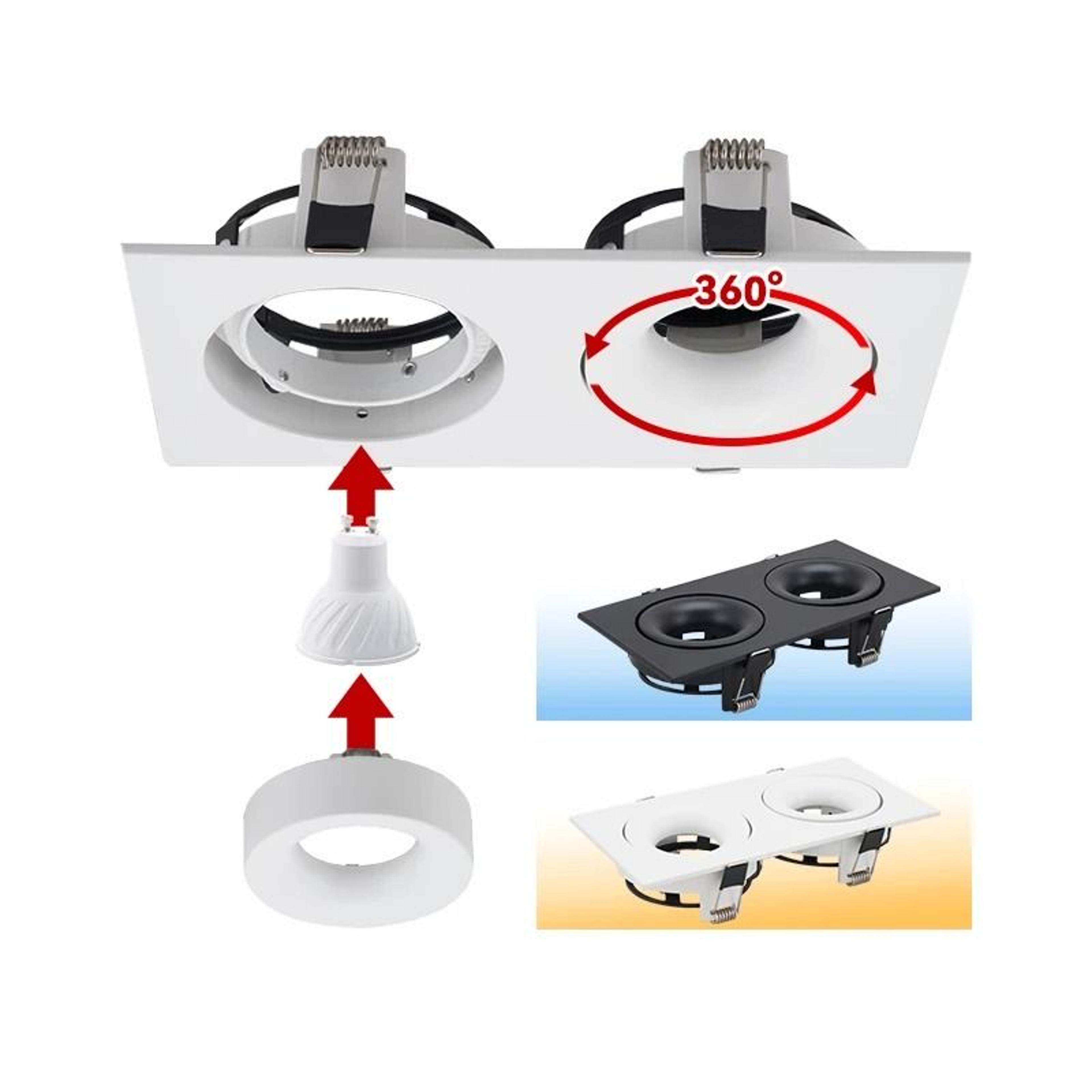Modern GU10 Recessed Ceiling Spotlight Mounting Frame For Indoor Lighting 7