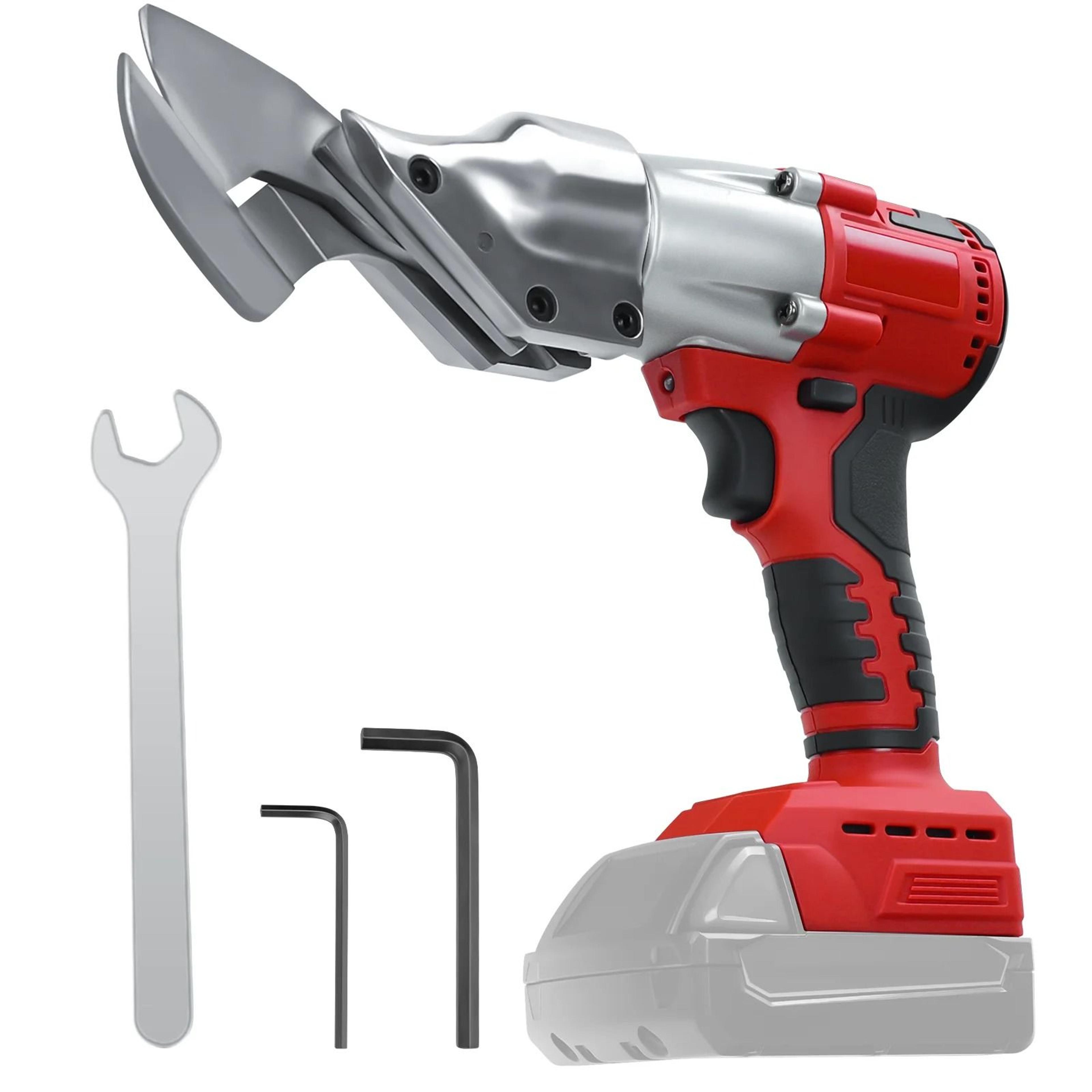 400w brushless cordless electric metal shears with 360° rotating head for milwaukee 18v batteries