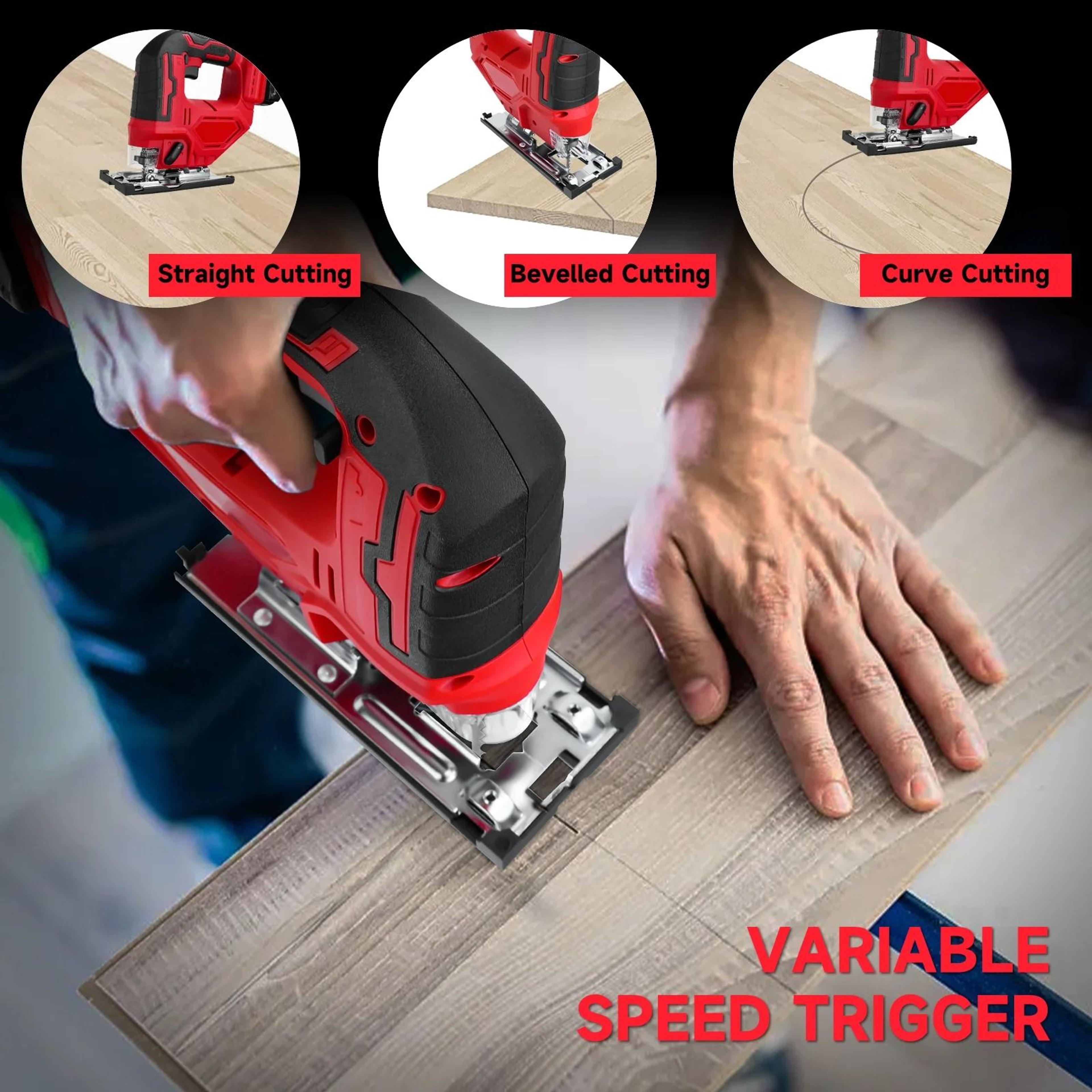 2700RPM Cordless Electric Jigsaw With Variable Speed For Milwaukee 18V Batteries 3