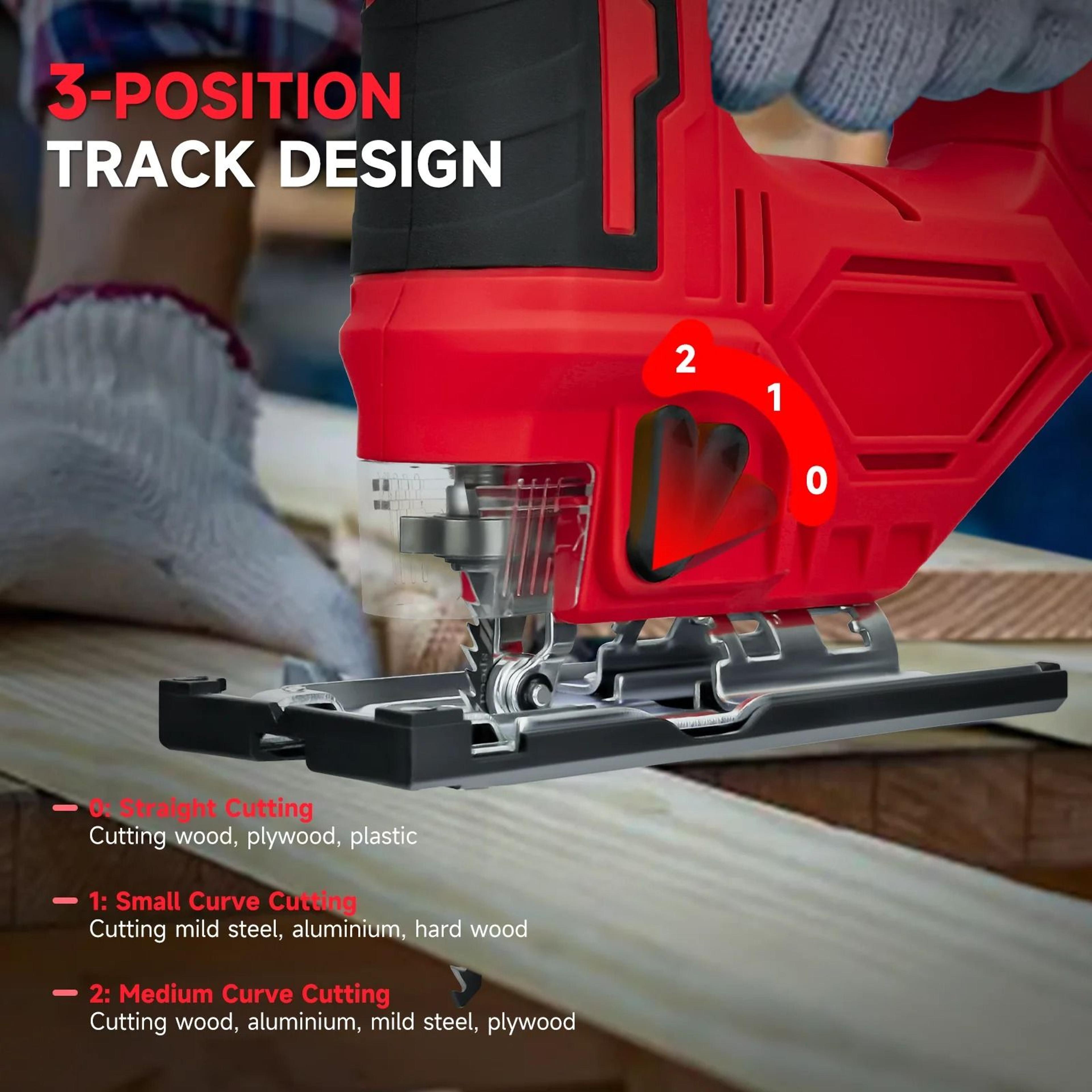 2700RPM Cordless Electric Jigsaw With Variable Speed For Milwaukee 18V Batteries 5