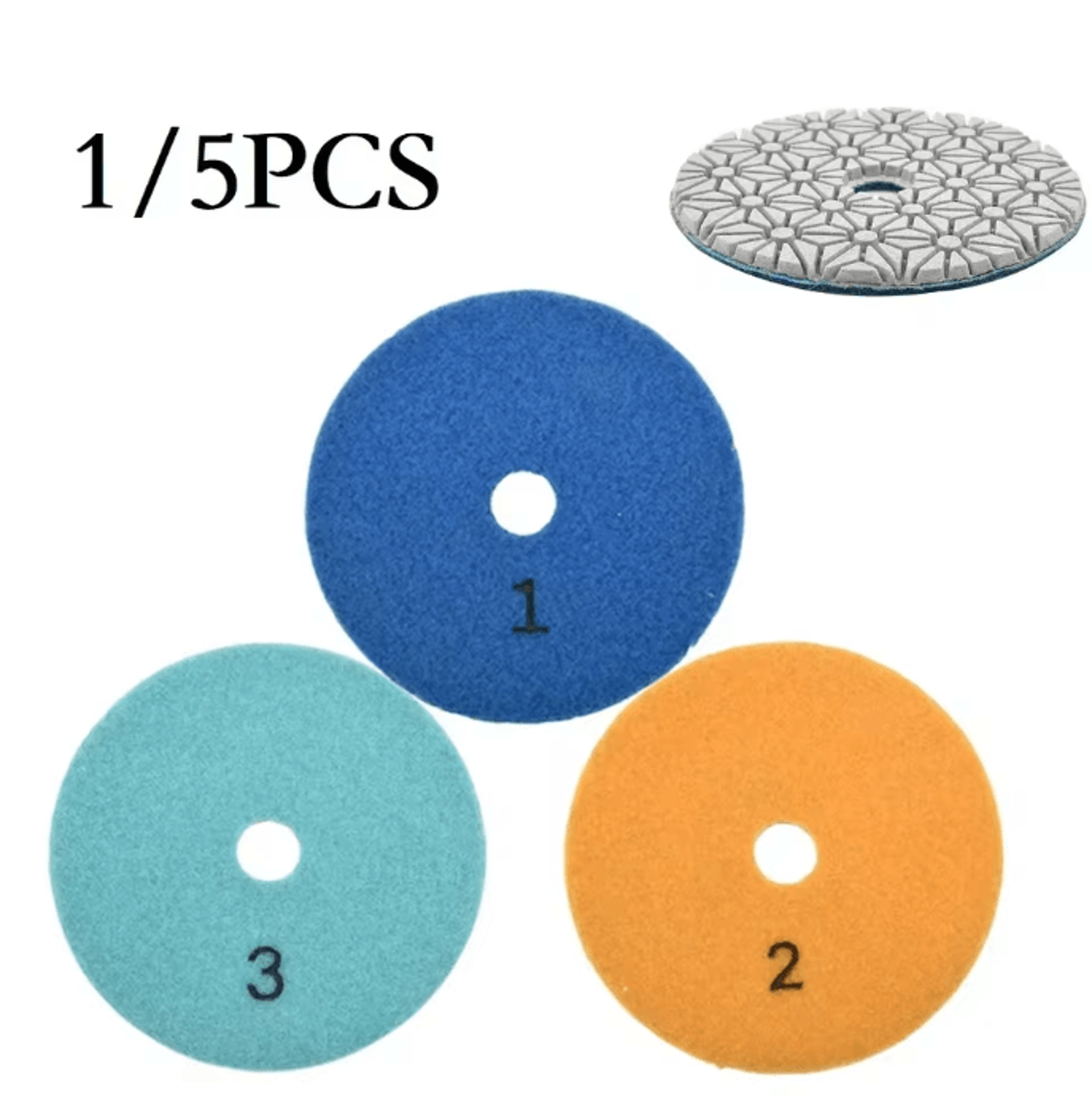 4Inch 100mm Wet And Dry Diamond Polishing Pad For Granite Marble And Concrete 2